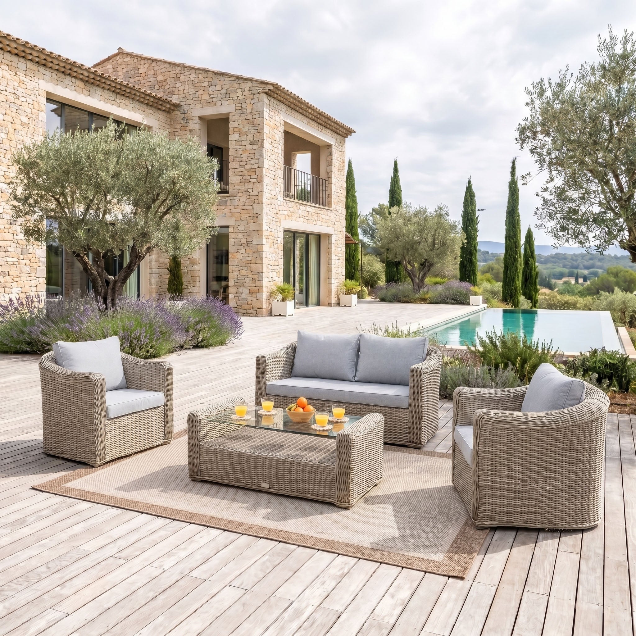 Conjunto de jardim Calvi - 4 lugares