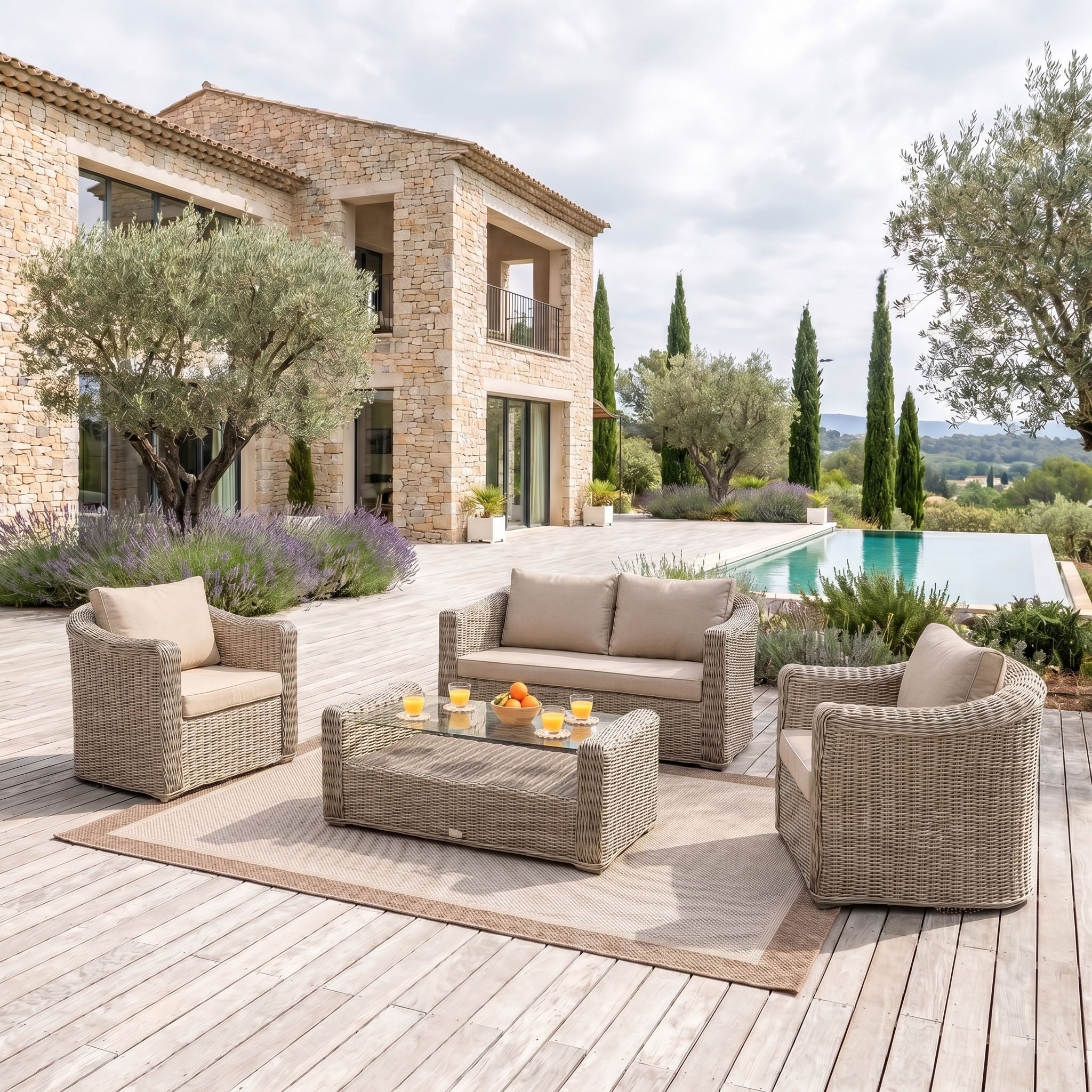 Conjunto de jardim Calvi - 4 lugares