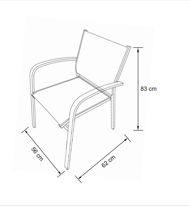 Fauteuil de jardin alu empilable Murano