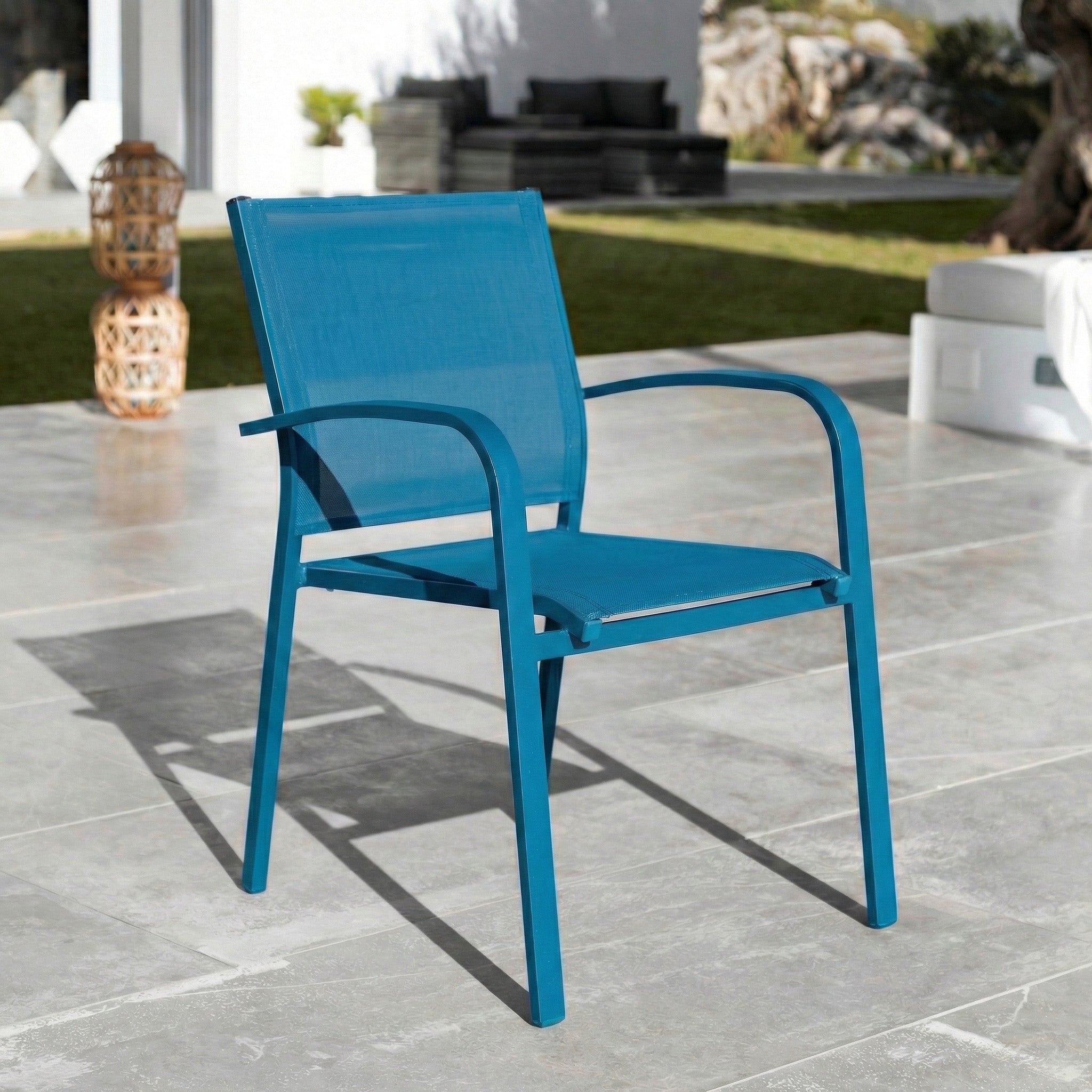 Fauteuil de jardin alu empilable Murano