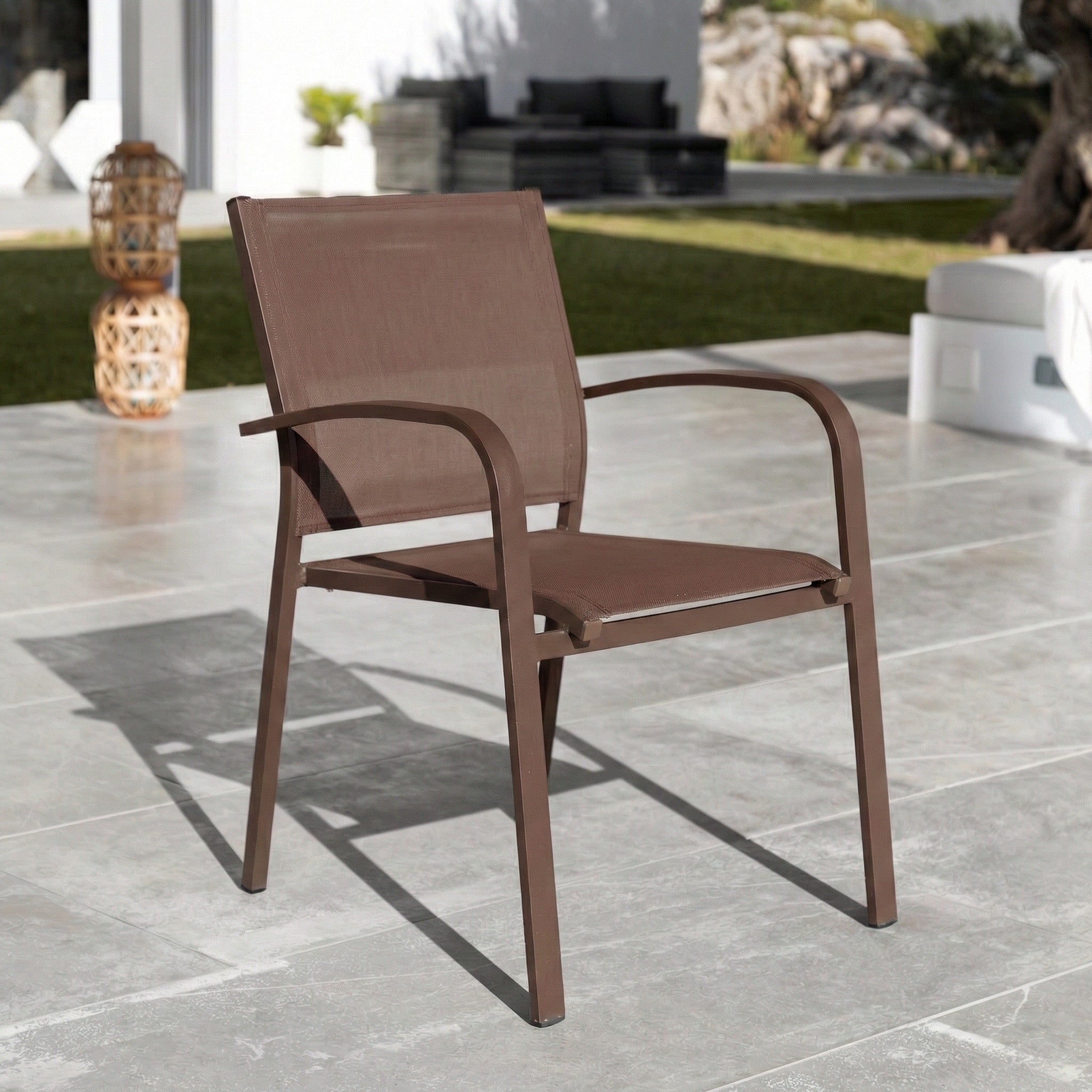 Fauteuil de jardin alu empilable Murano
