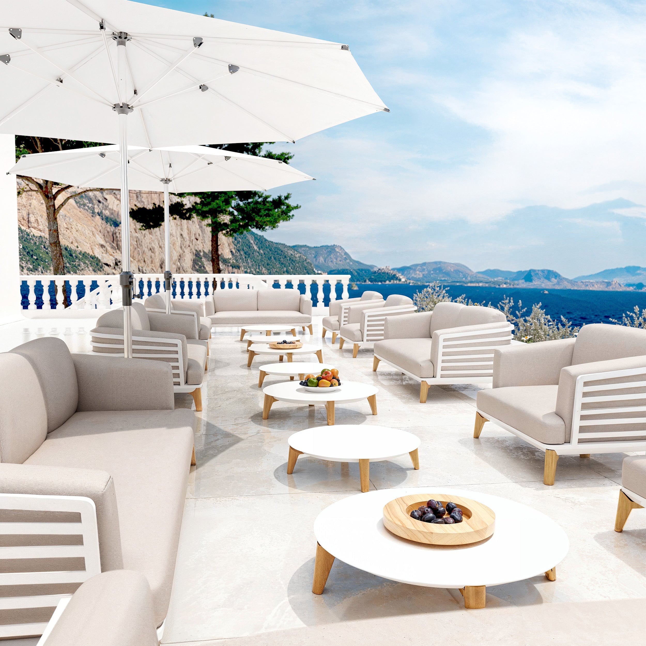 Monte Carlo outdoor lounge set - 5 seats