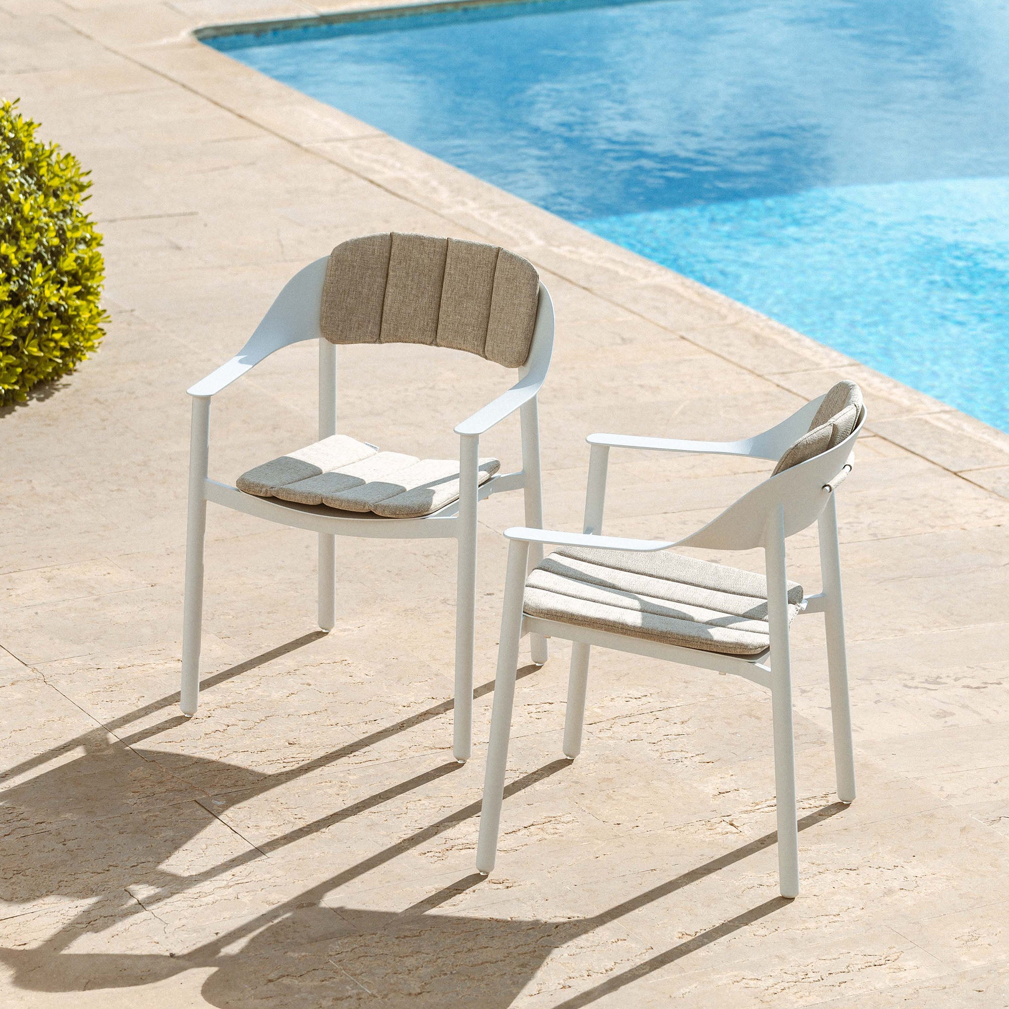 Lot de 2 fauteuils de jardin/repas Monte Carlo