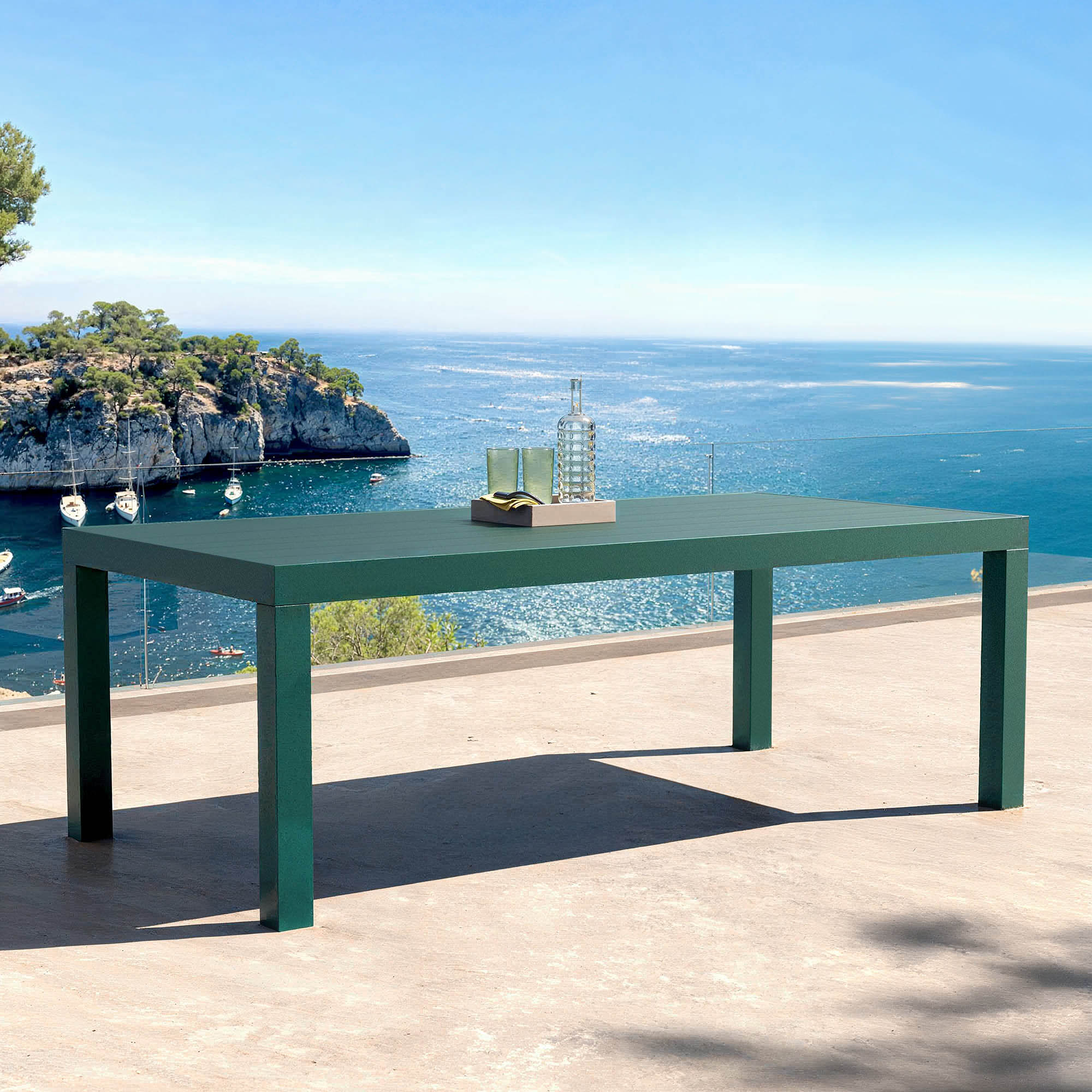 Tavolo da Giardino 8 Posti in Alluminio di Murano (210 x 100 cm)