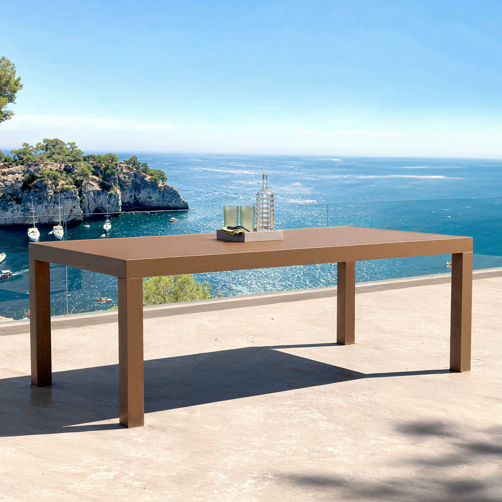 Tavolo da Giardino 8 Posti in Alluminio di Murano (210 x 100 cm)