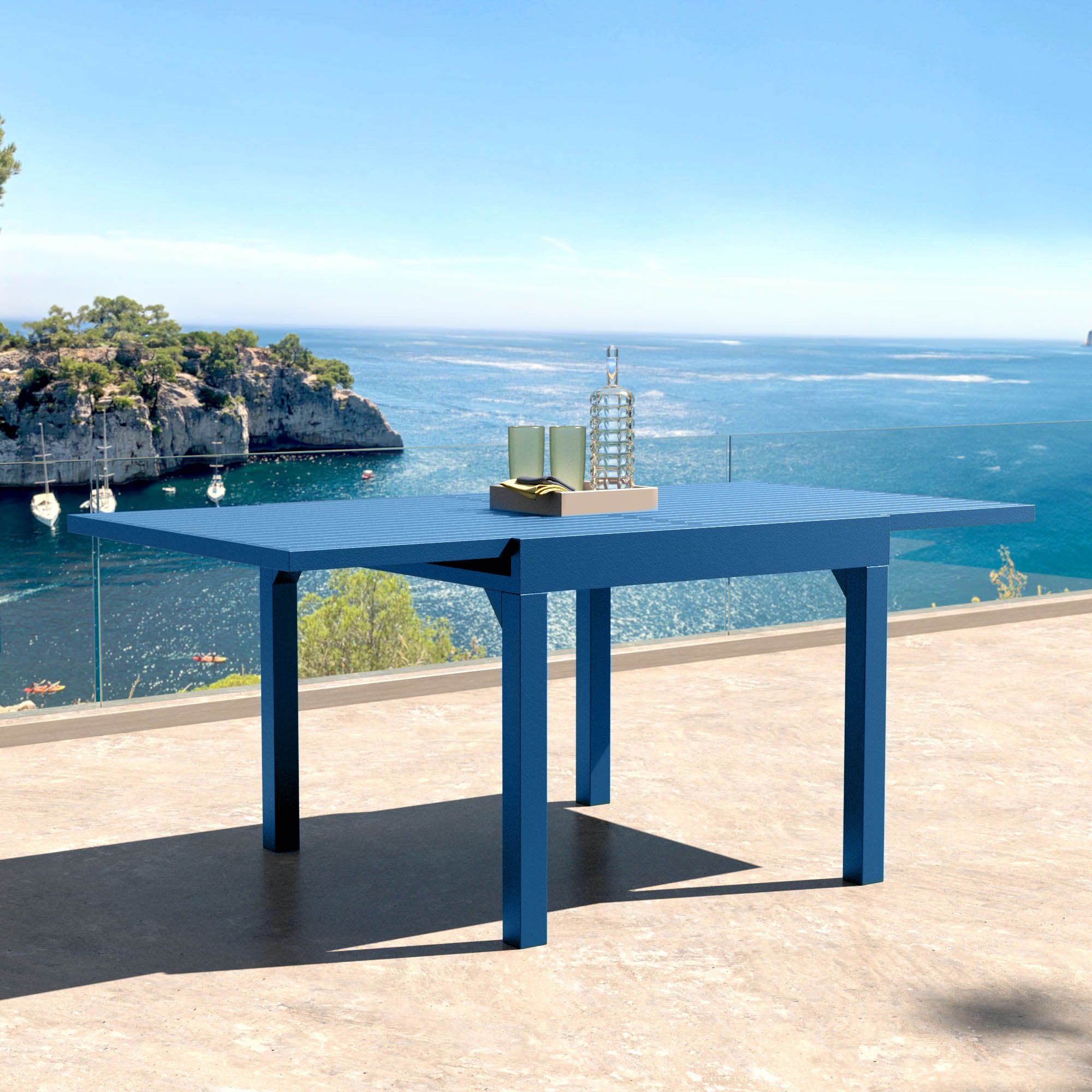 Table de jardin extensible 8 places Aluminium Murano (180 x 90 cm)