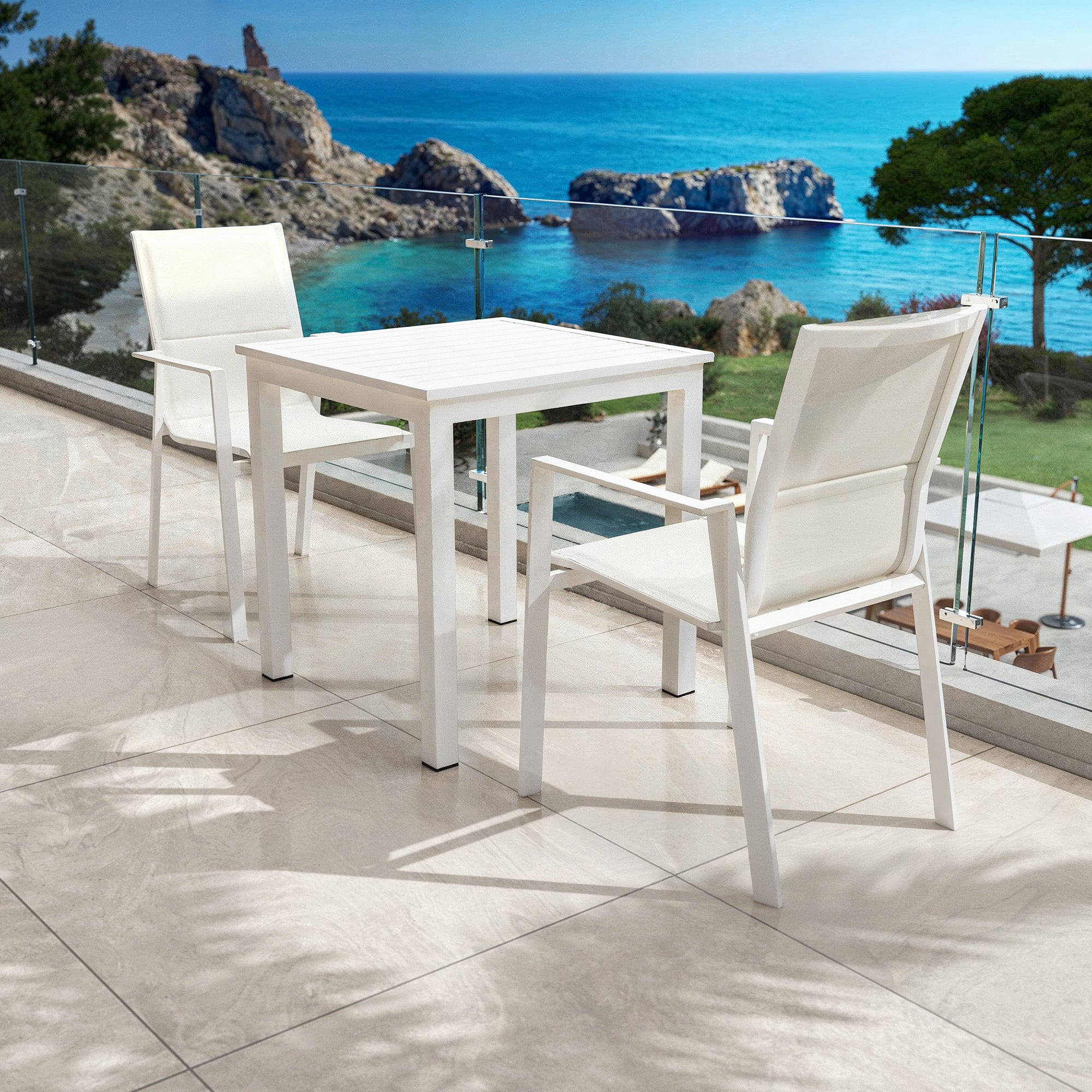 Table de jardin 4 places Aluminium Murano (70 x 70 cm)