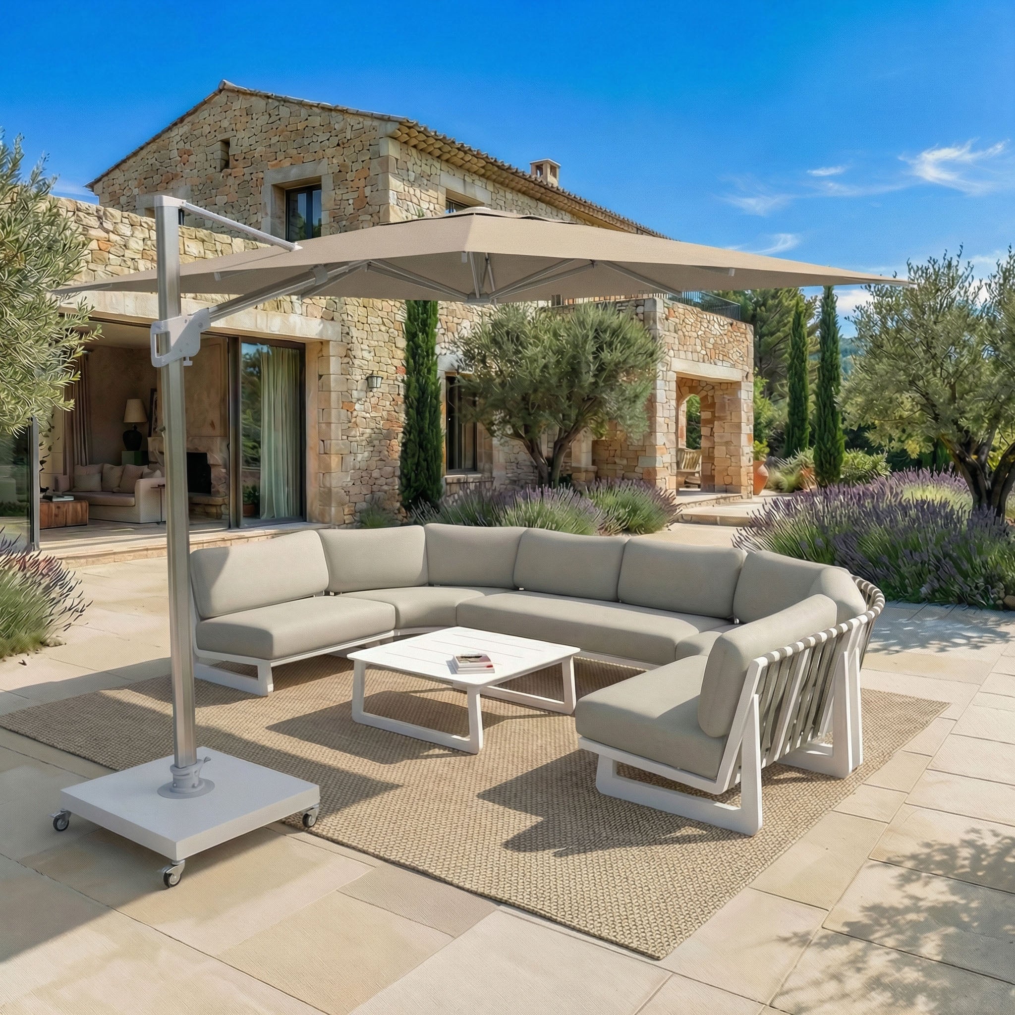 Elyra professional offset parasol (3×3 m)