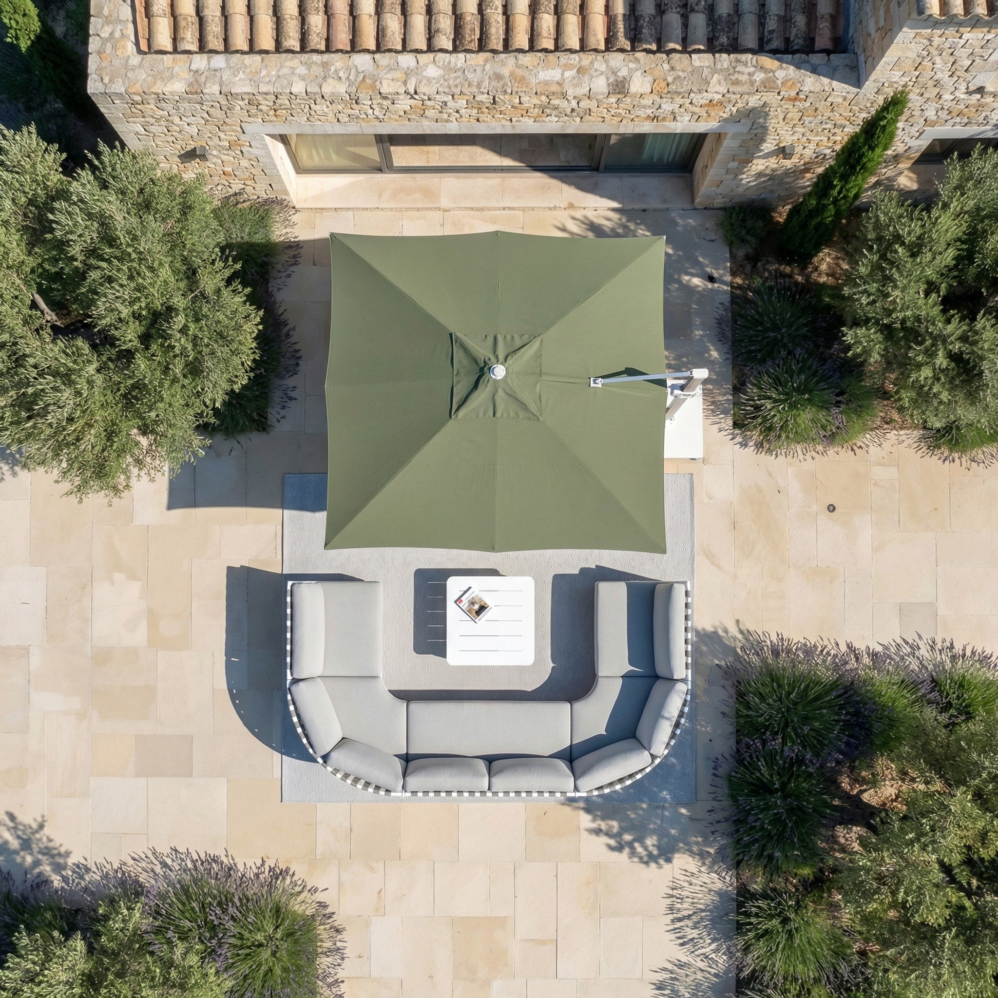 Elyra professional offset parasol (3×3 m)