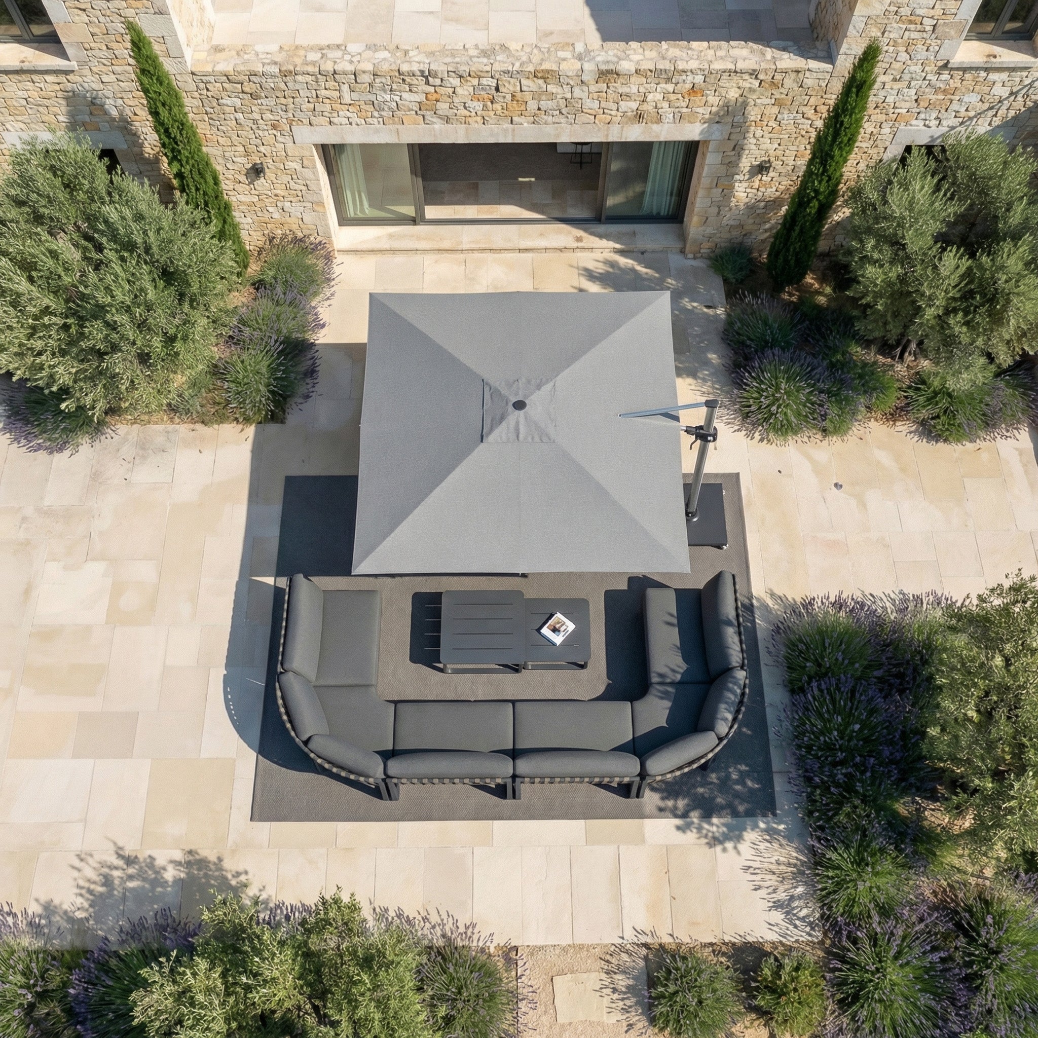 Elyra professional offset parasol (3×3 m)