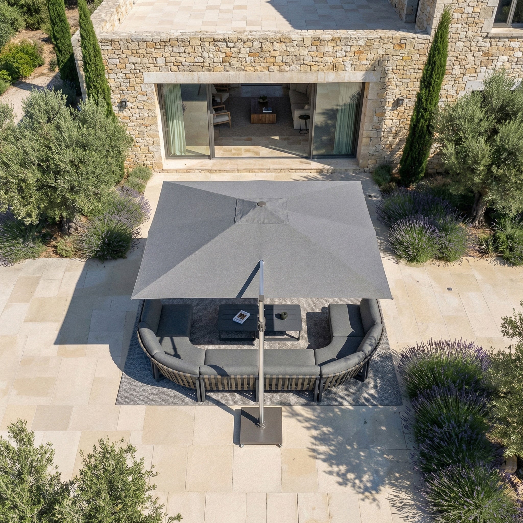 Elyra professional offset parasol (3×3 m)