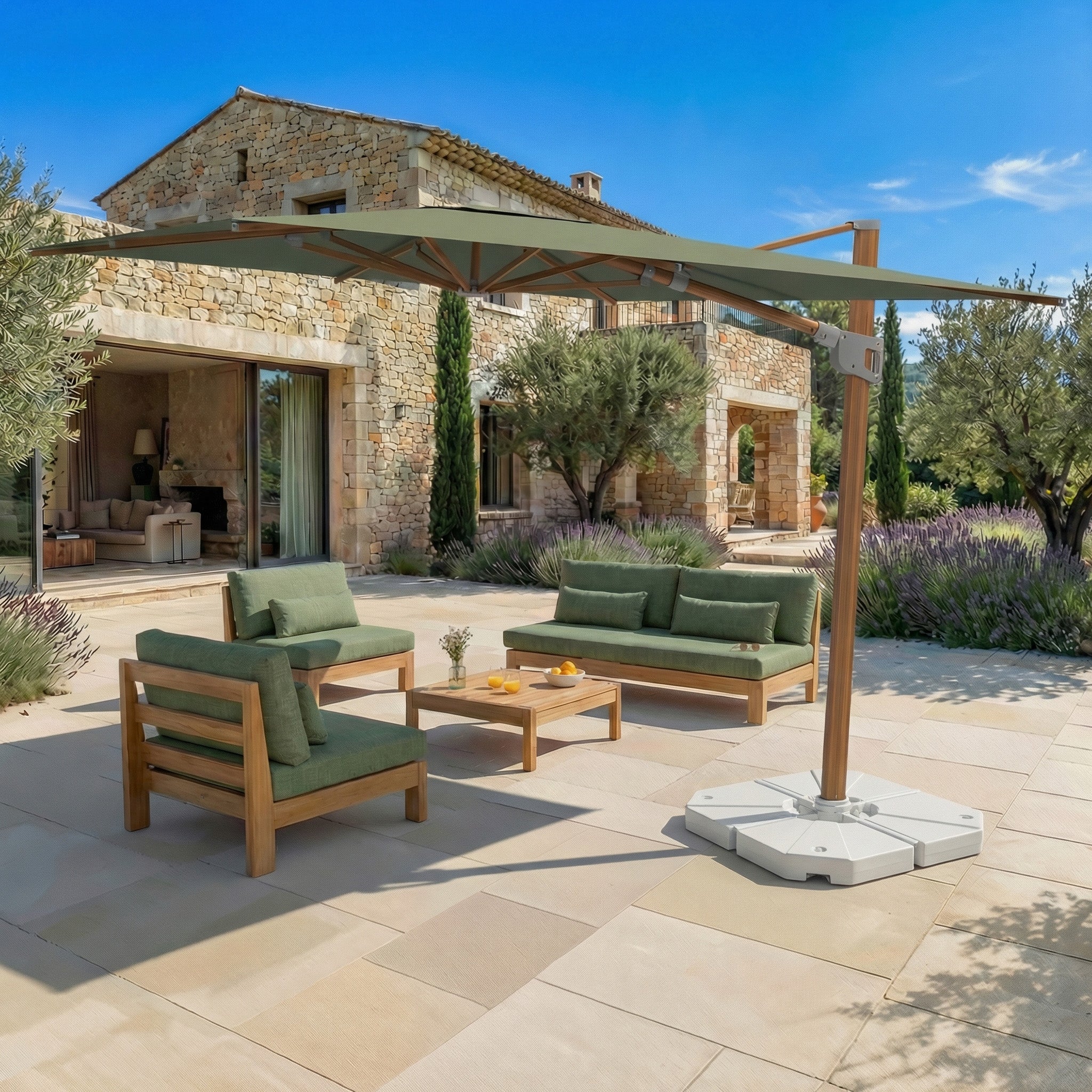 Elyra professional offset parasol (3×3 m)