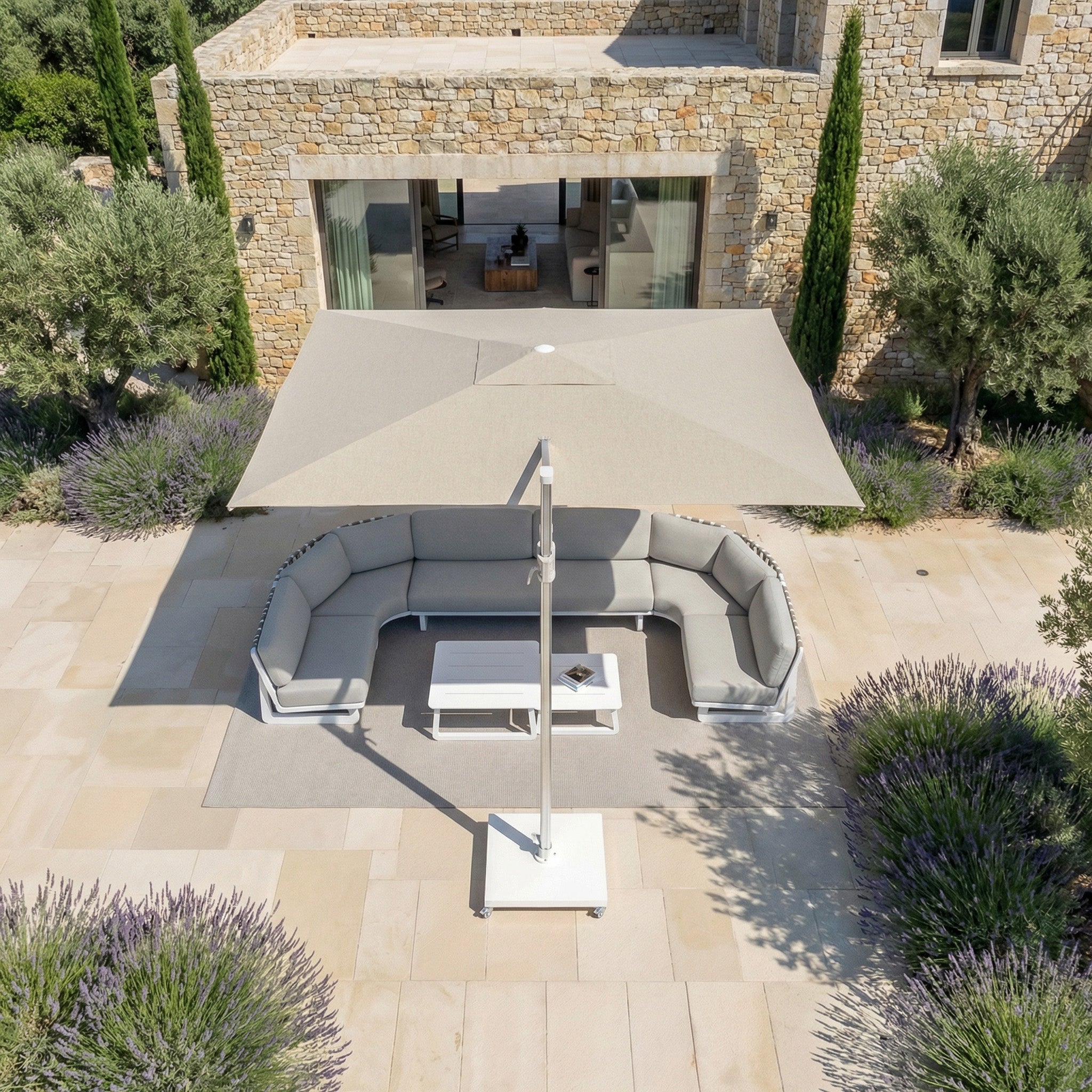 Elyra professional offset parasol (3×4 m)