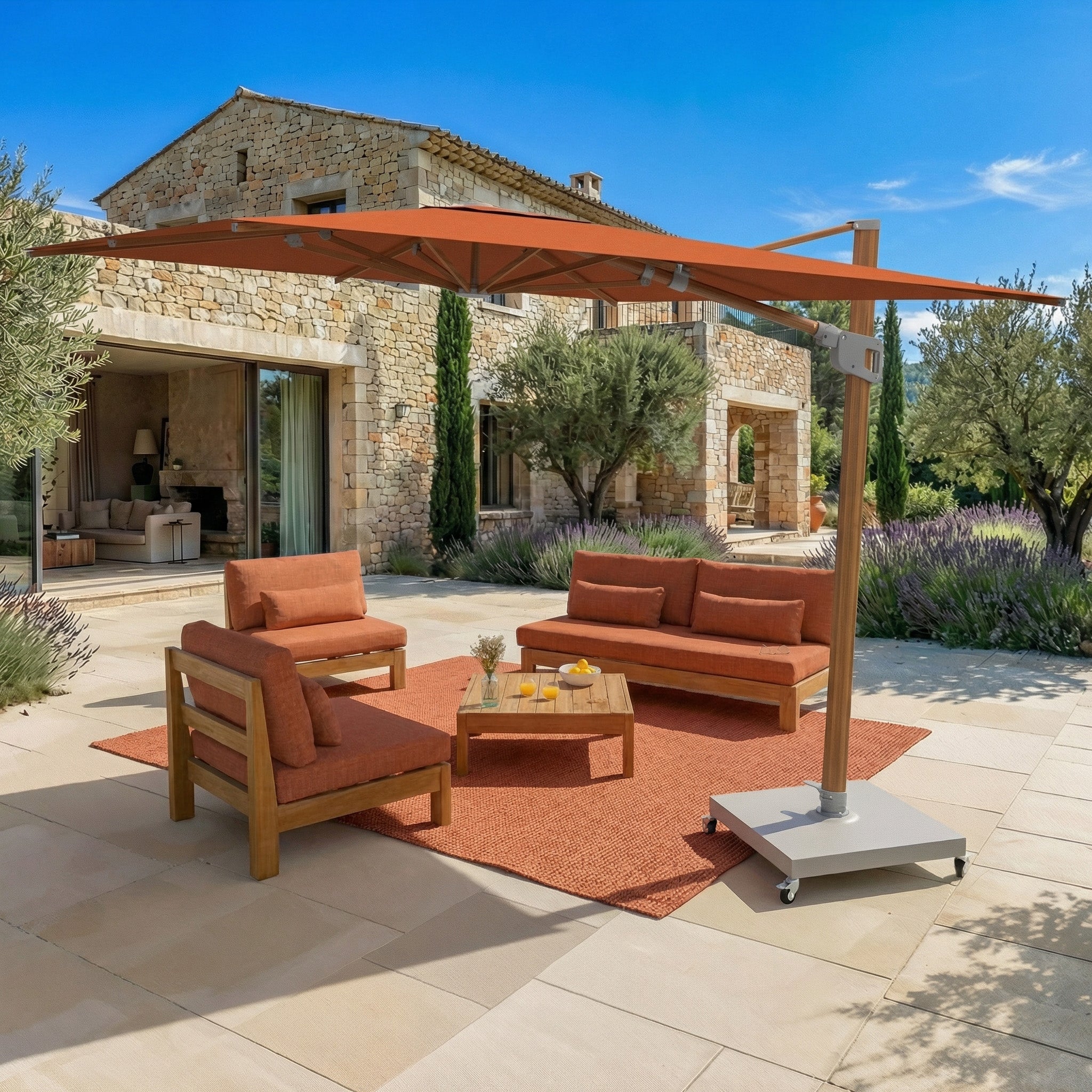 Elyra professional offset parasol (3×4 m)