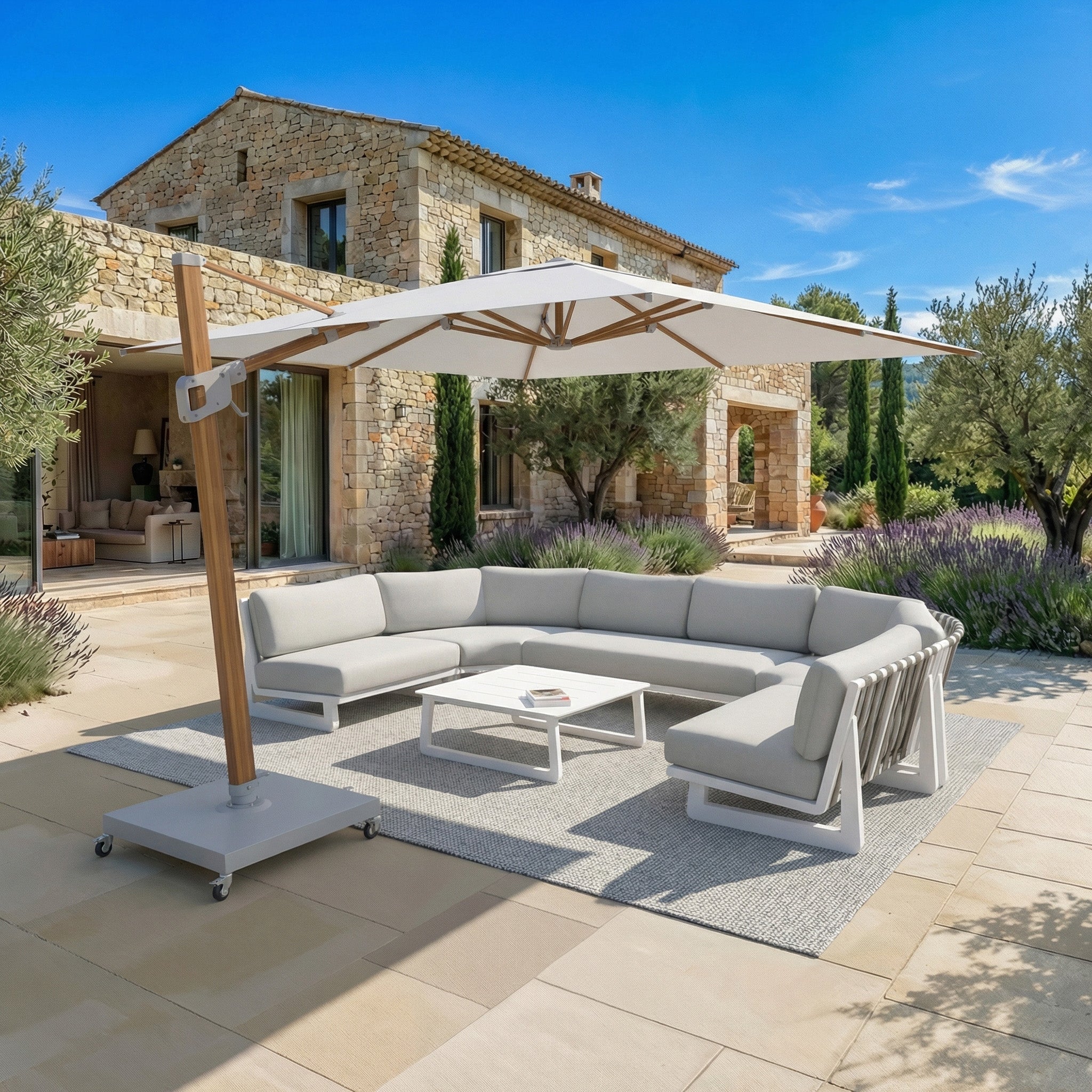 Elyra professional offset parasol (3×4 m)