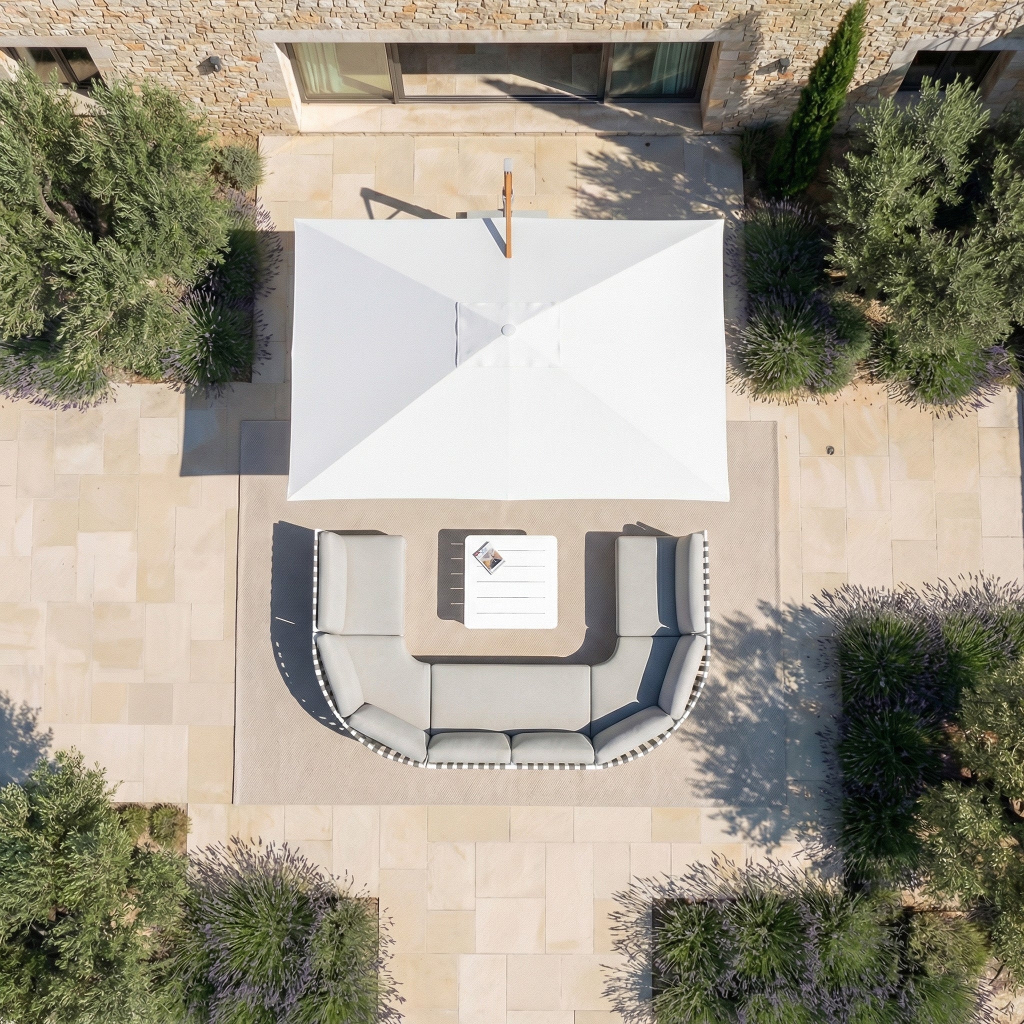 Elyra professional offset parasol (3×4 m)