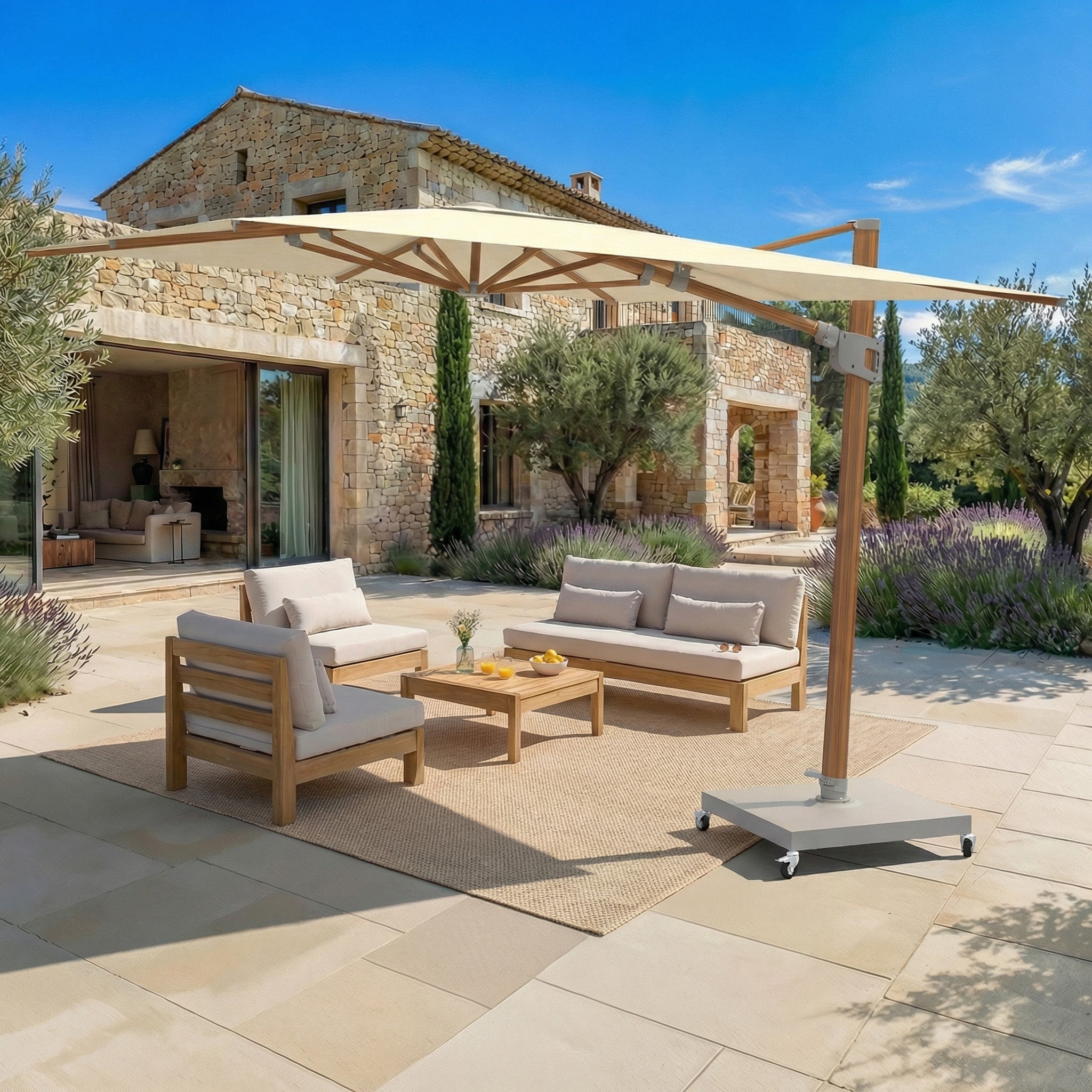 Elyra professional offset parasol (3×4 m)