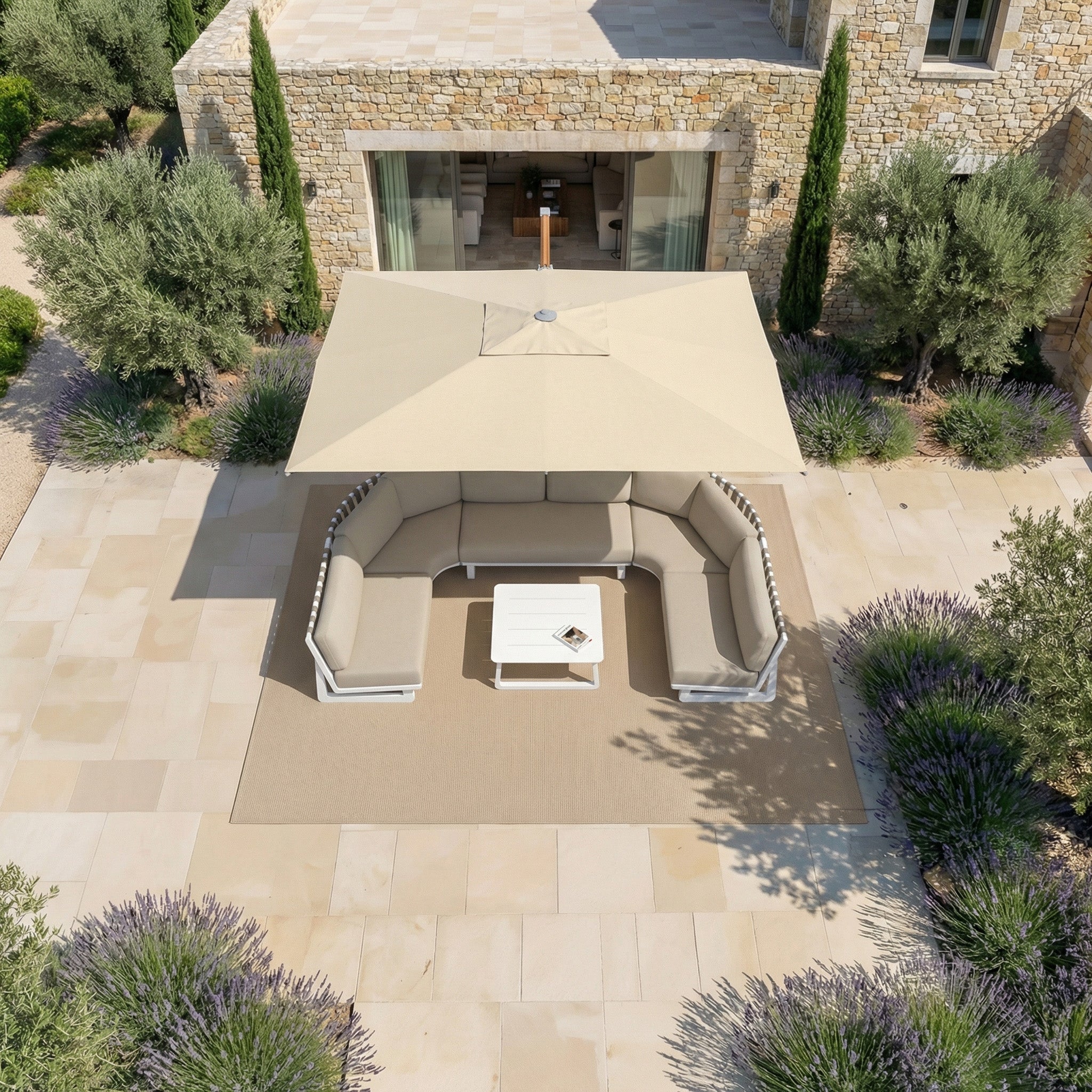 Elyra professional offset parasol (3×4 m)