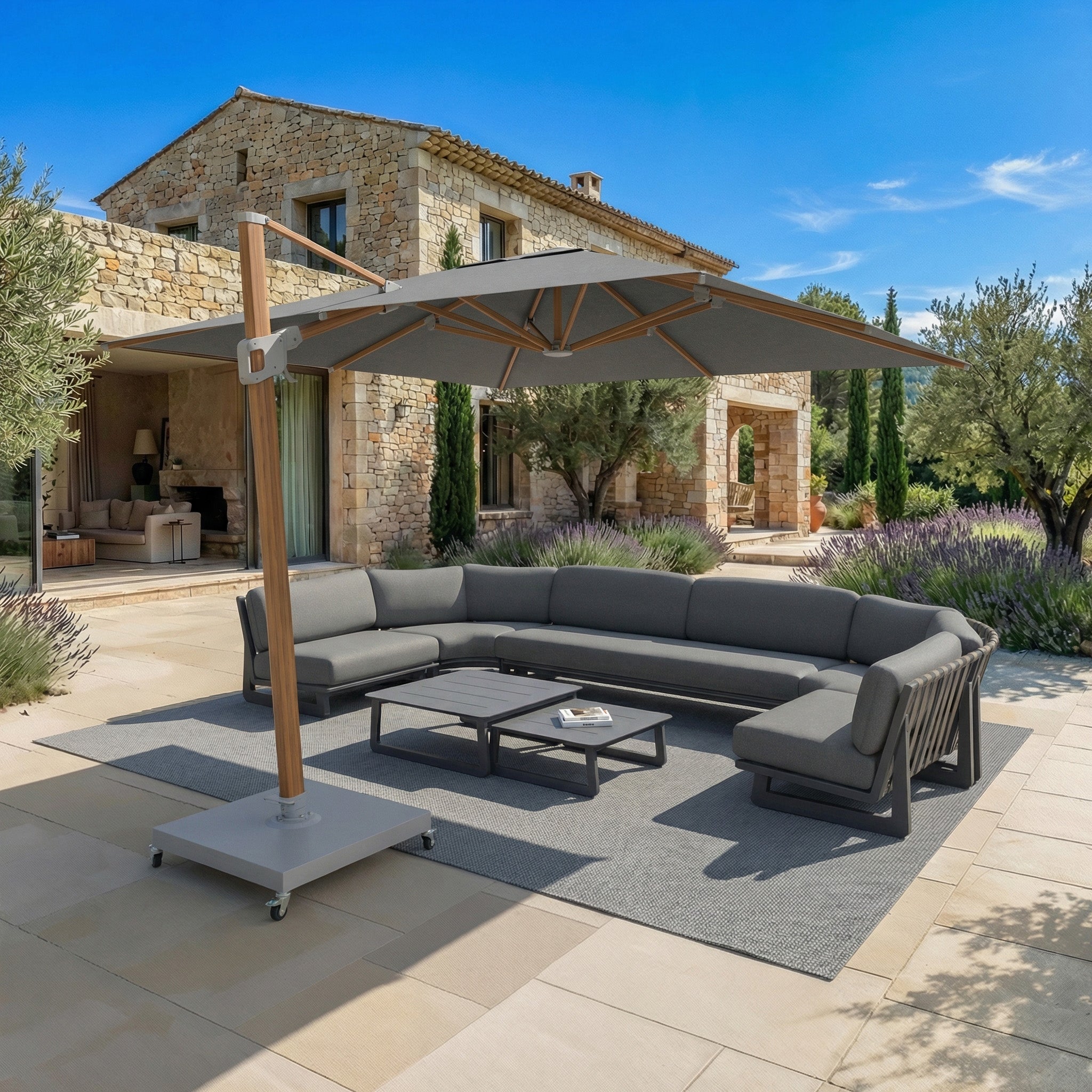 Elyra professional offset parasol (3×4 m)