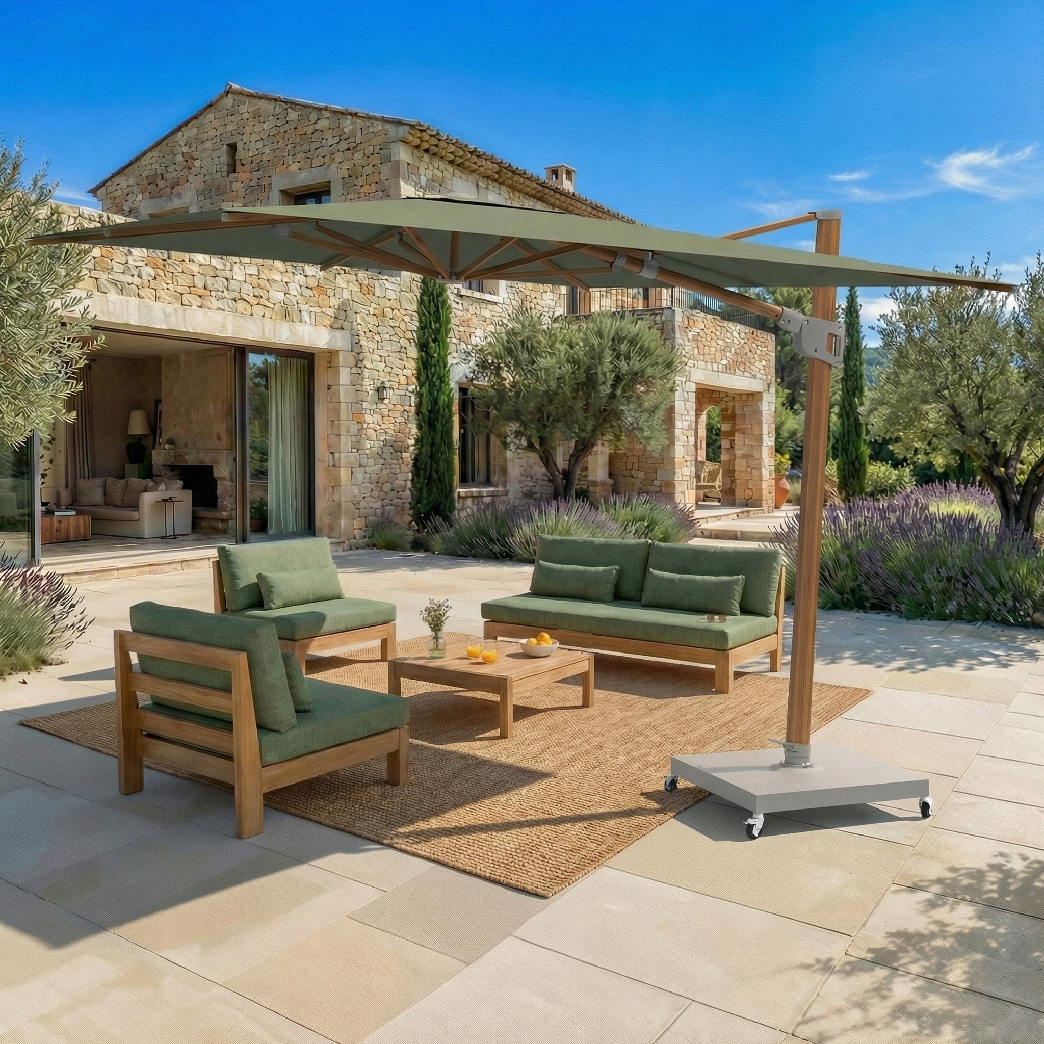 Elyra professional offset parasol (3×4 m)