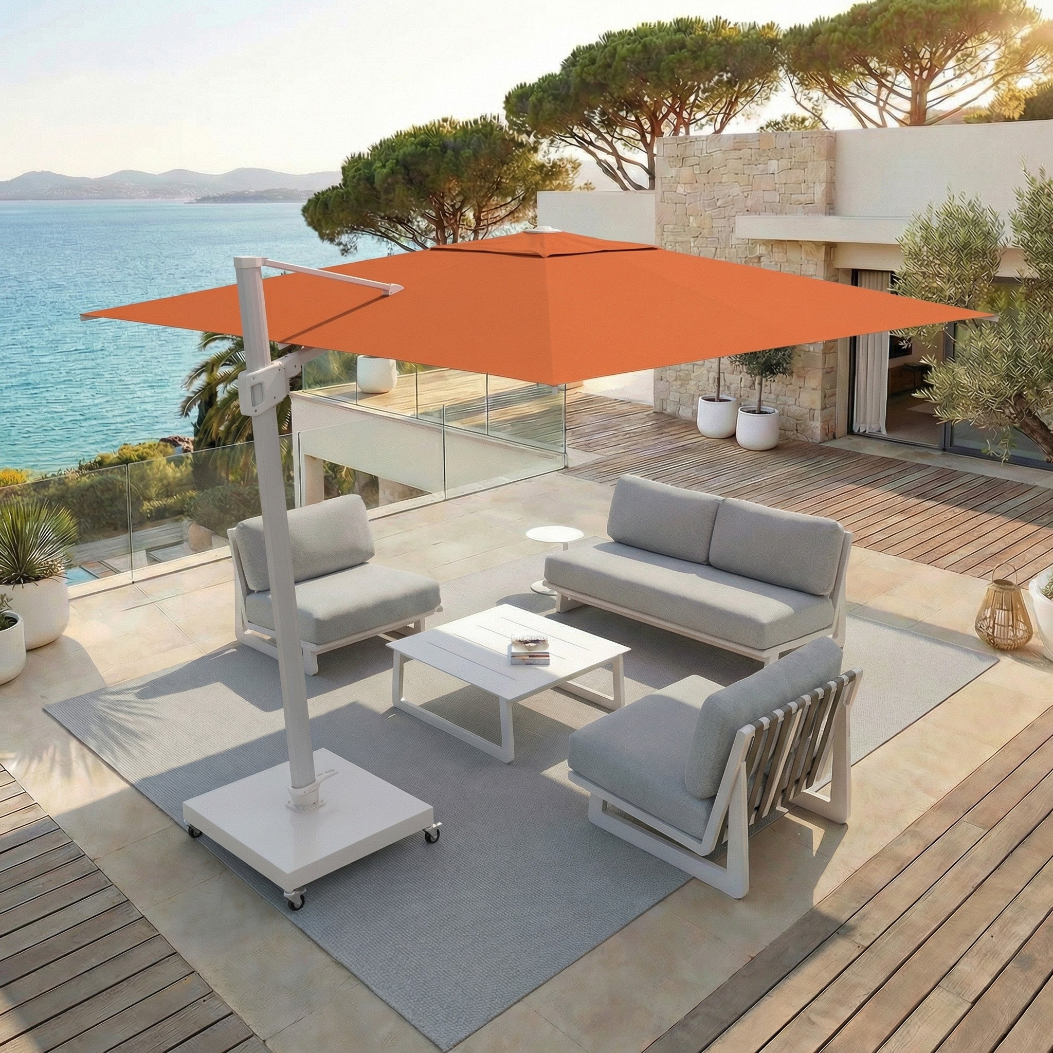 Elyra professional offset parasol (3×4 m)