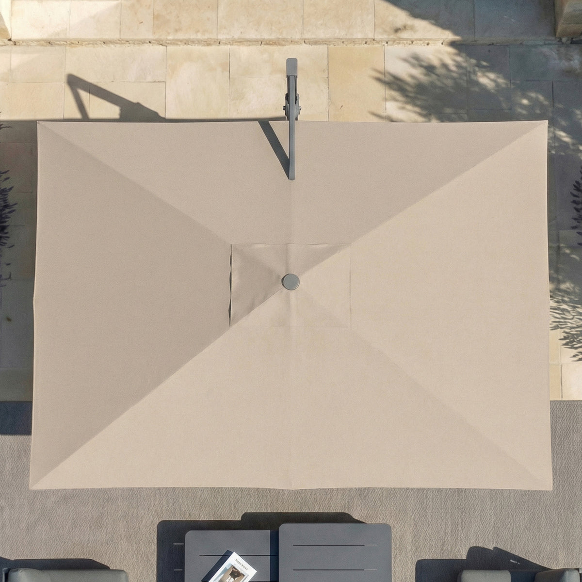 Parasol Déporté Professionnel ELYRA 3 x 4 m – Mât Gris Anthracite
