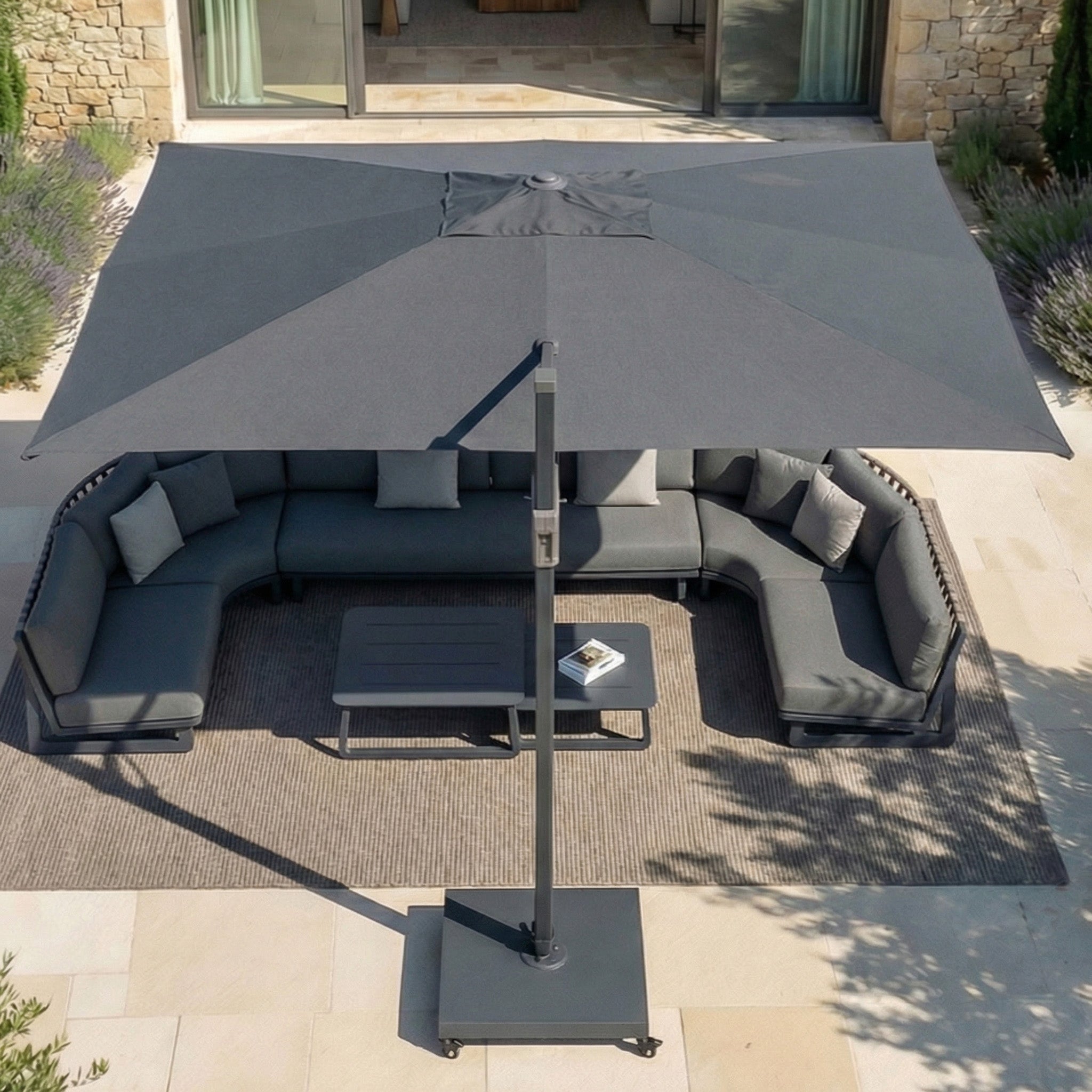 Elyra professional offset parasol (3×4 m)