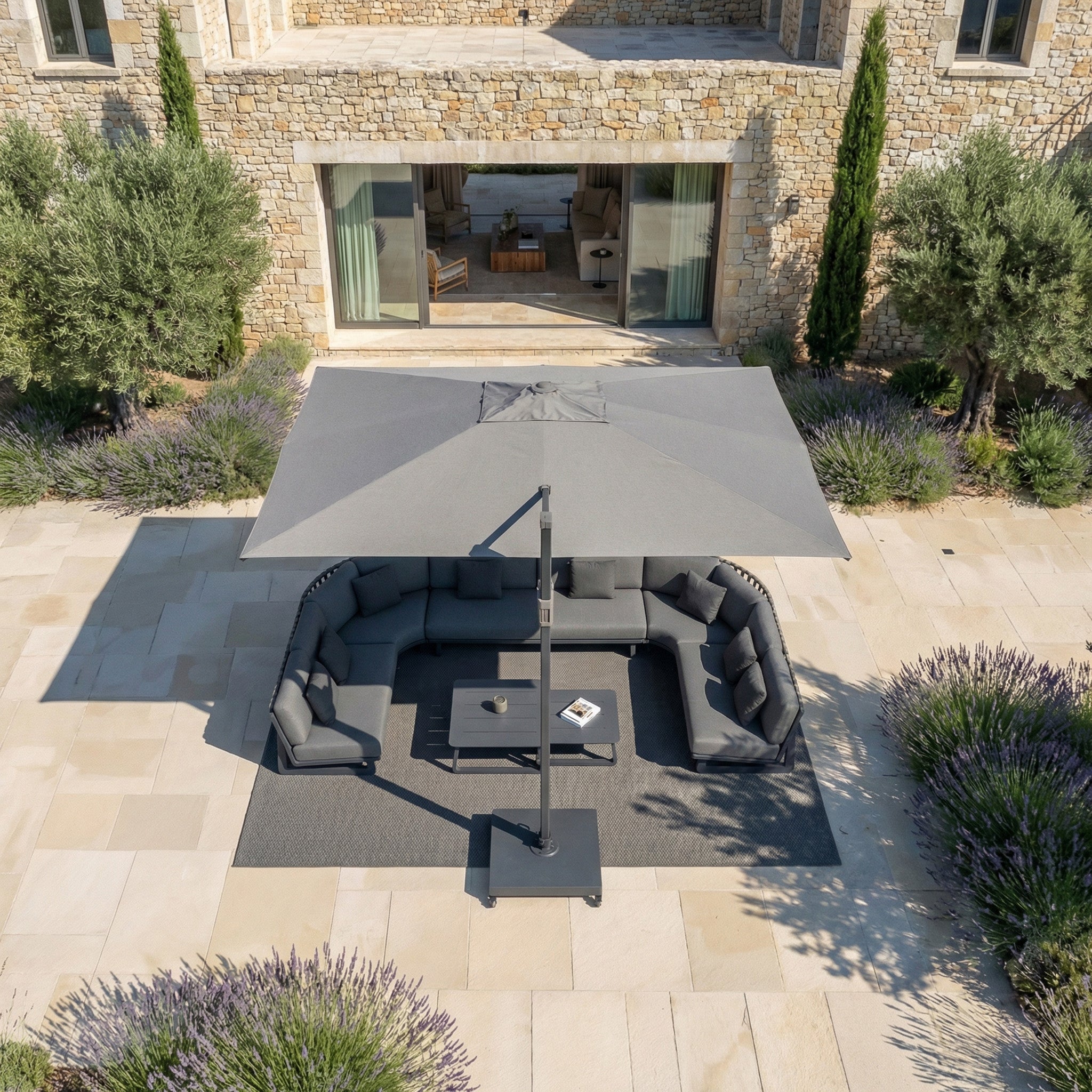 Elyra professional offset parasol (3×4 m)