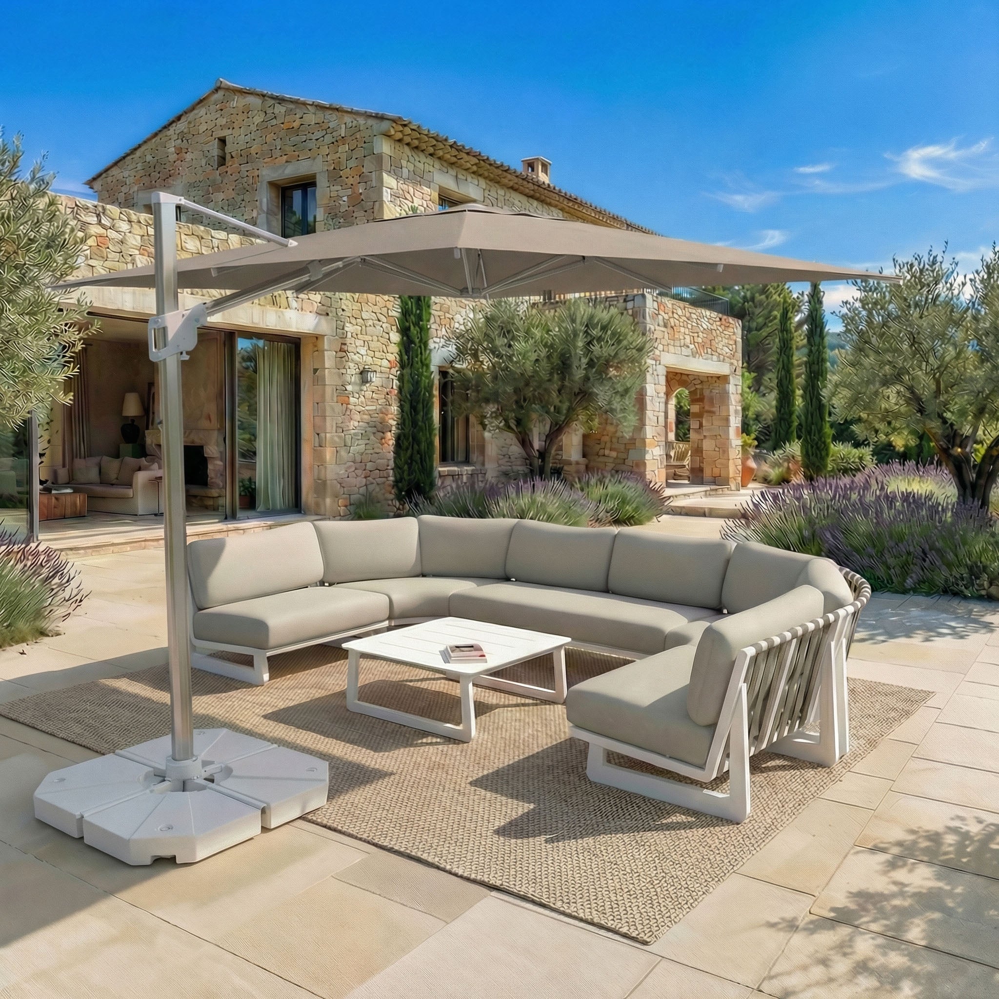 Elyra professional offset parasol (3×4 m)