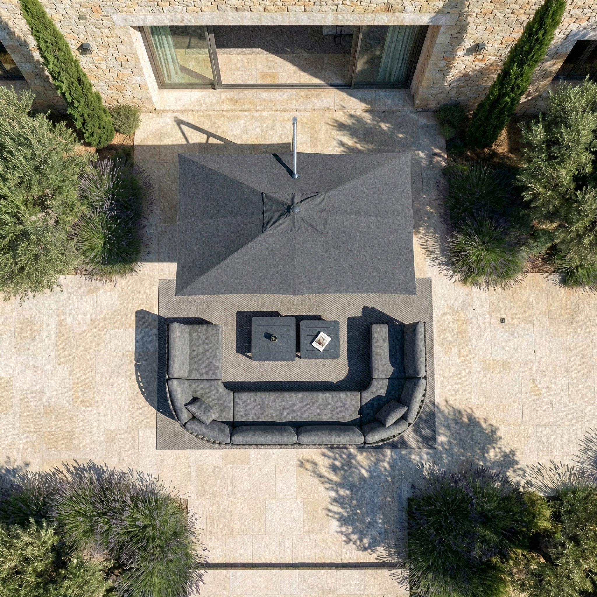 Elyra professional offset parasol (3×4 m)