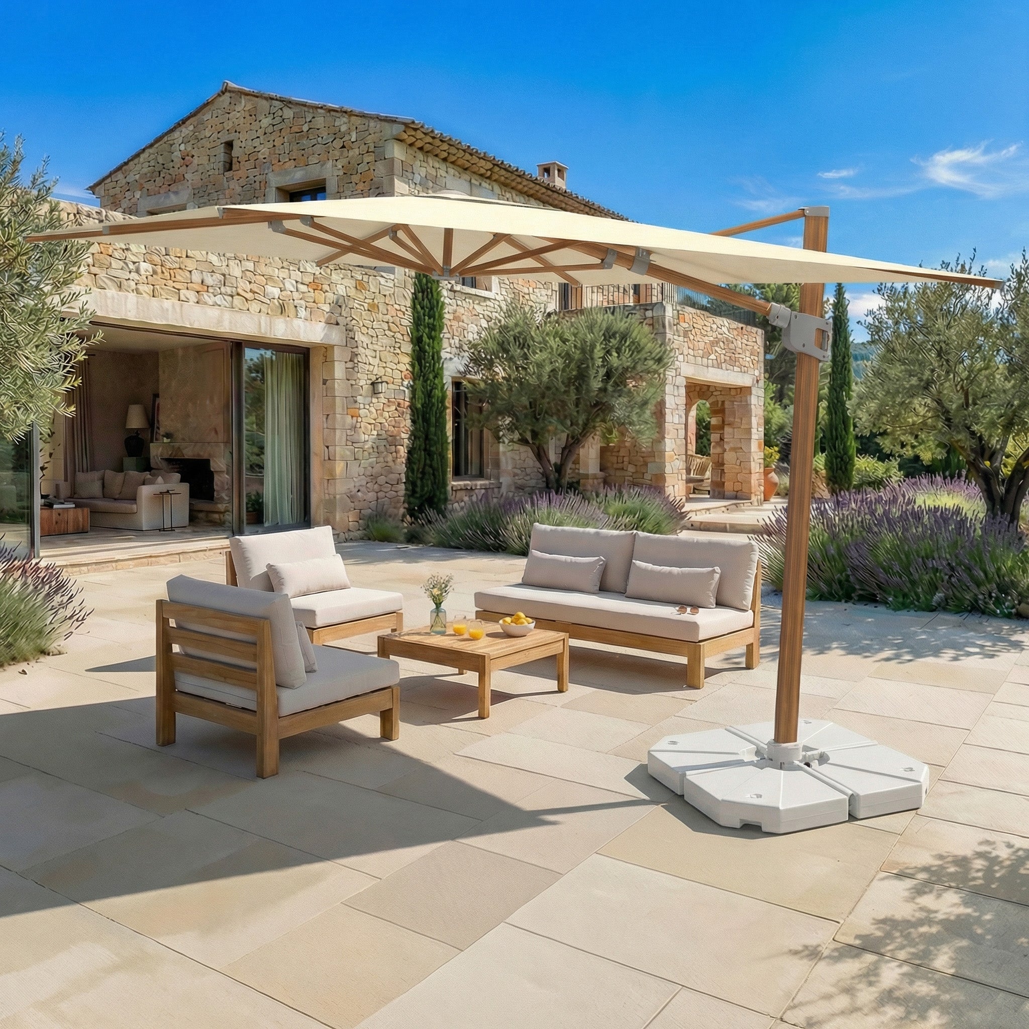 Elyra professional offset parasol (3×4 m)