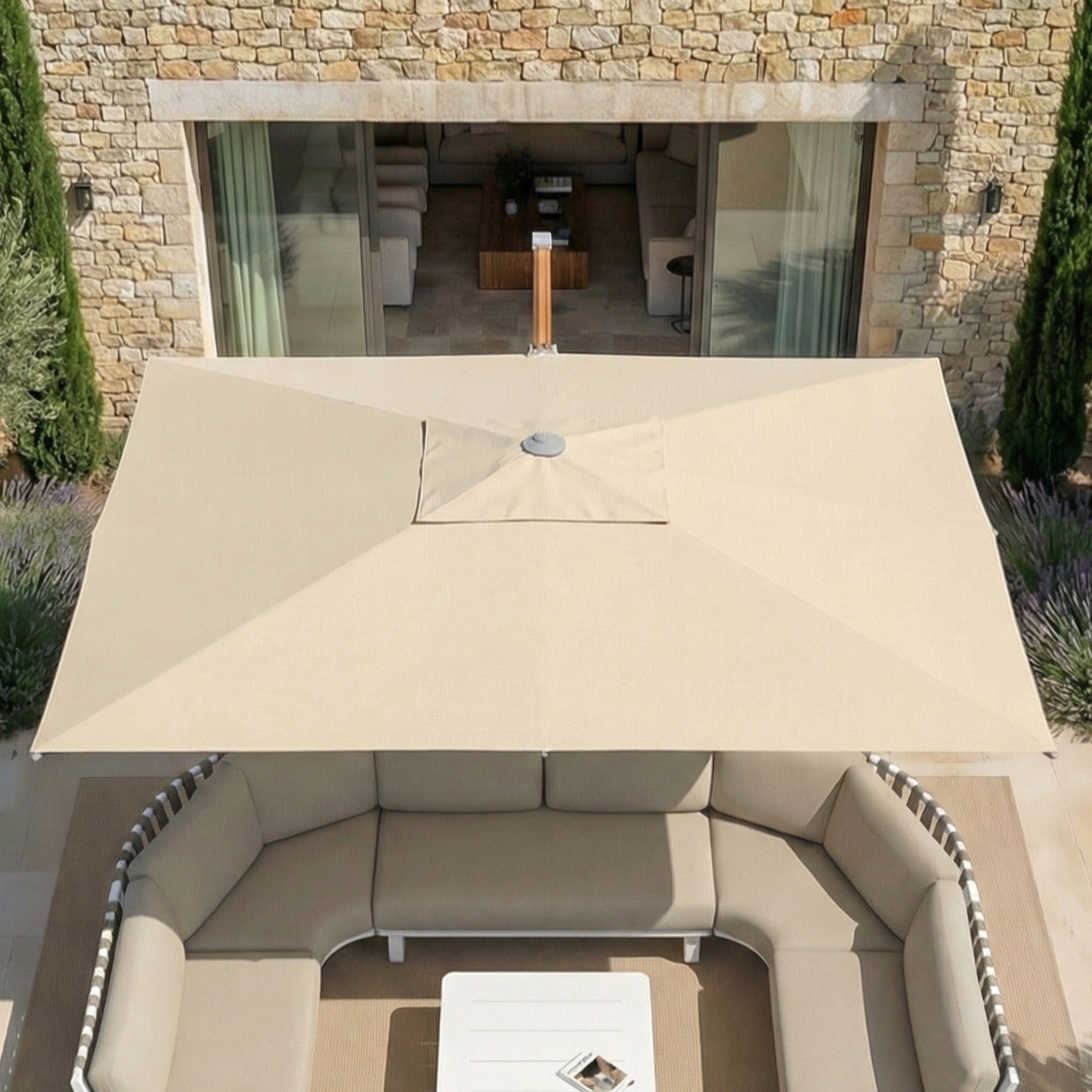 Elyra professional offset parasol (3×4 m)