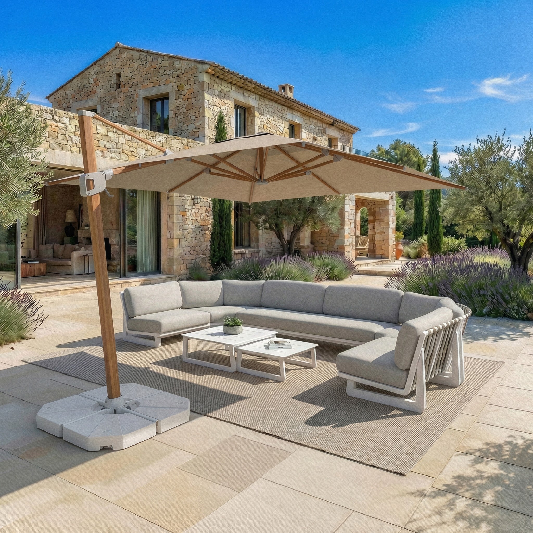 Elyra professional offset parasol (3×4 m)