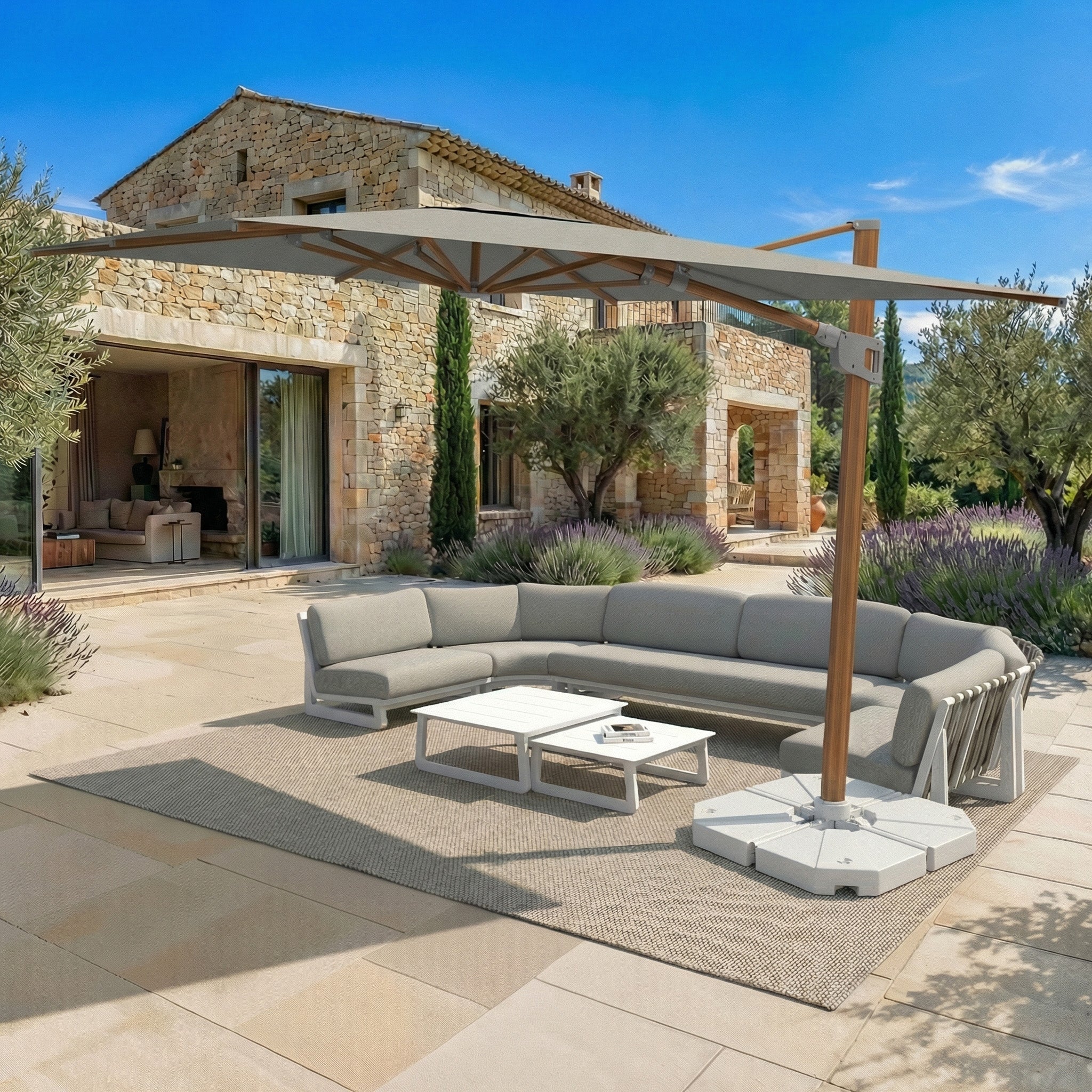 Elyra professional offset parasol (3×4 m)