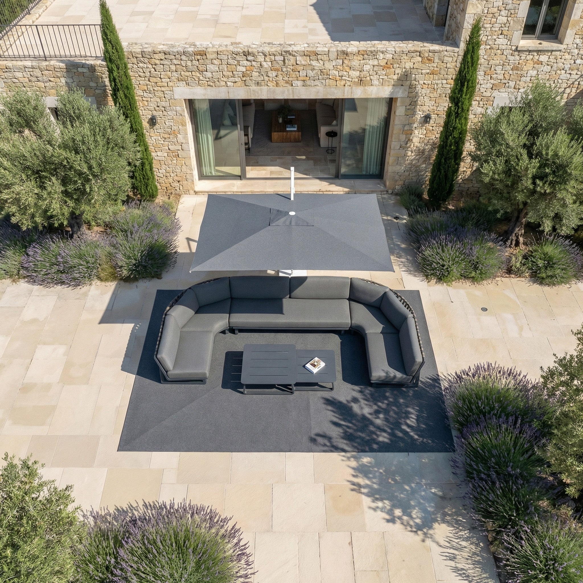 Elyra professional offset parasol (3×4 m)