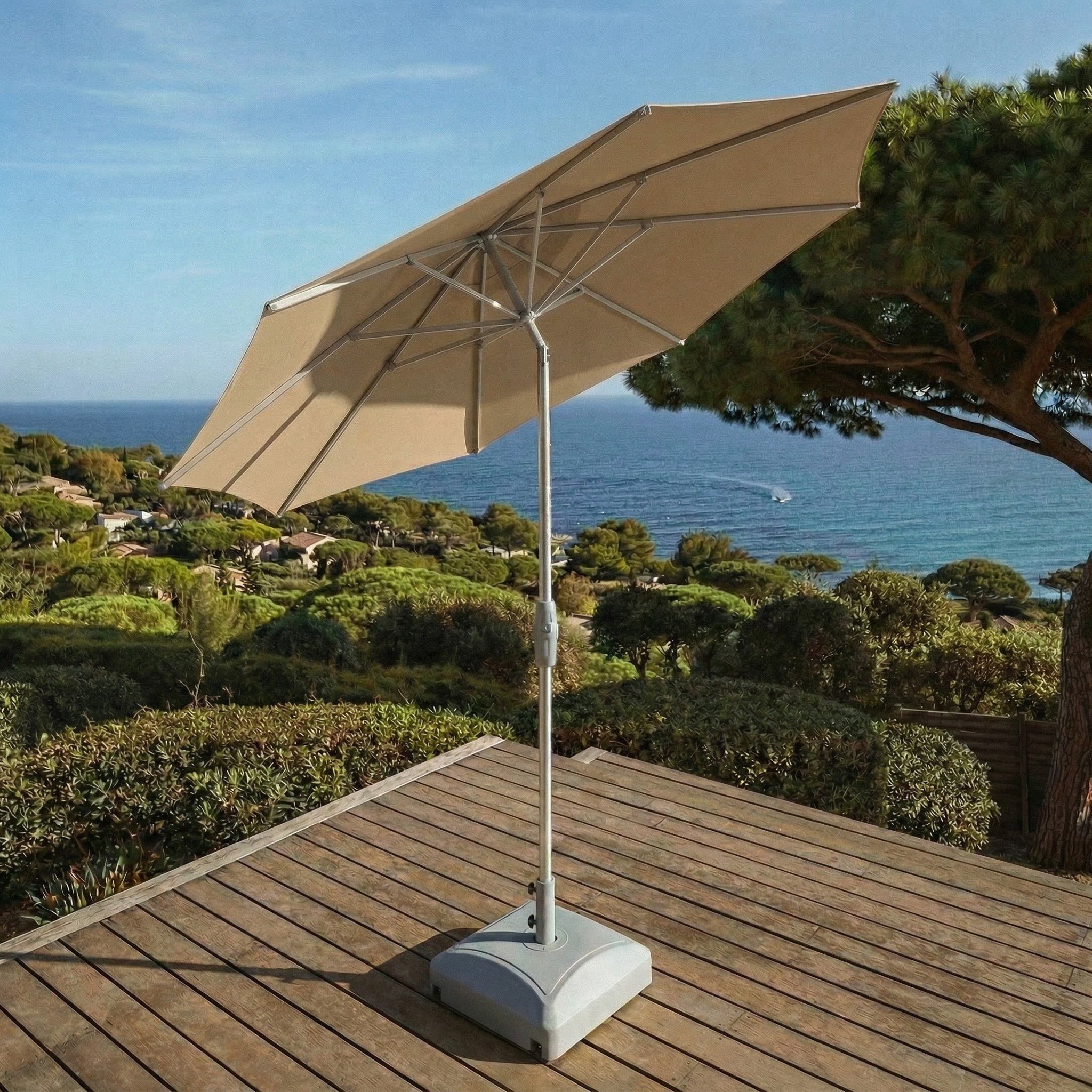 Profi-Sonnenschirm rund Elyra (Ø 3,3 m)