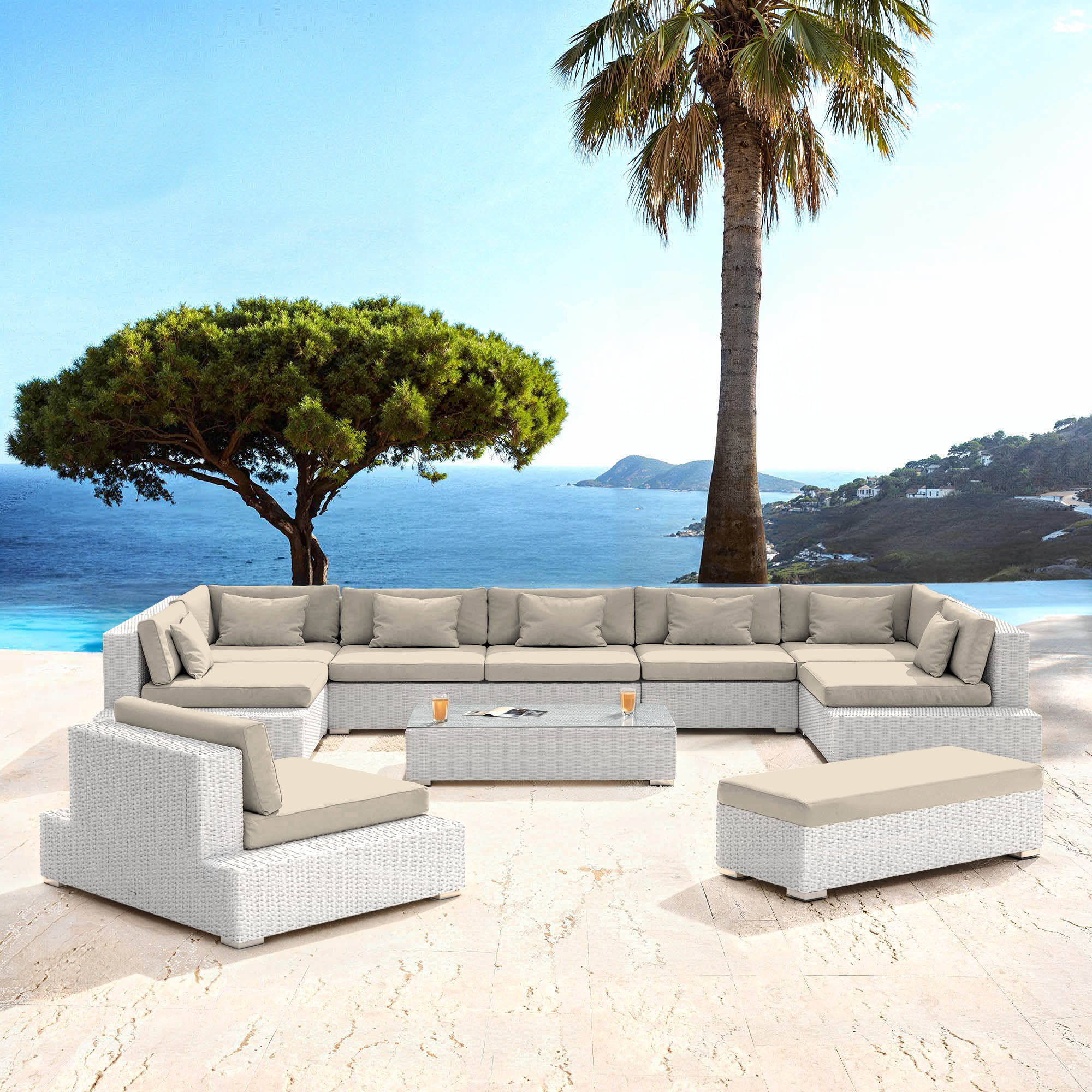 Salon de jardin Palma - 9 places