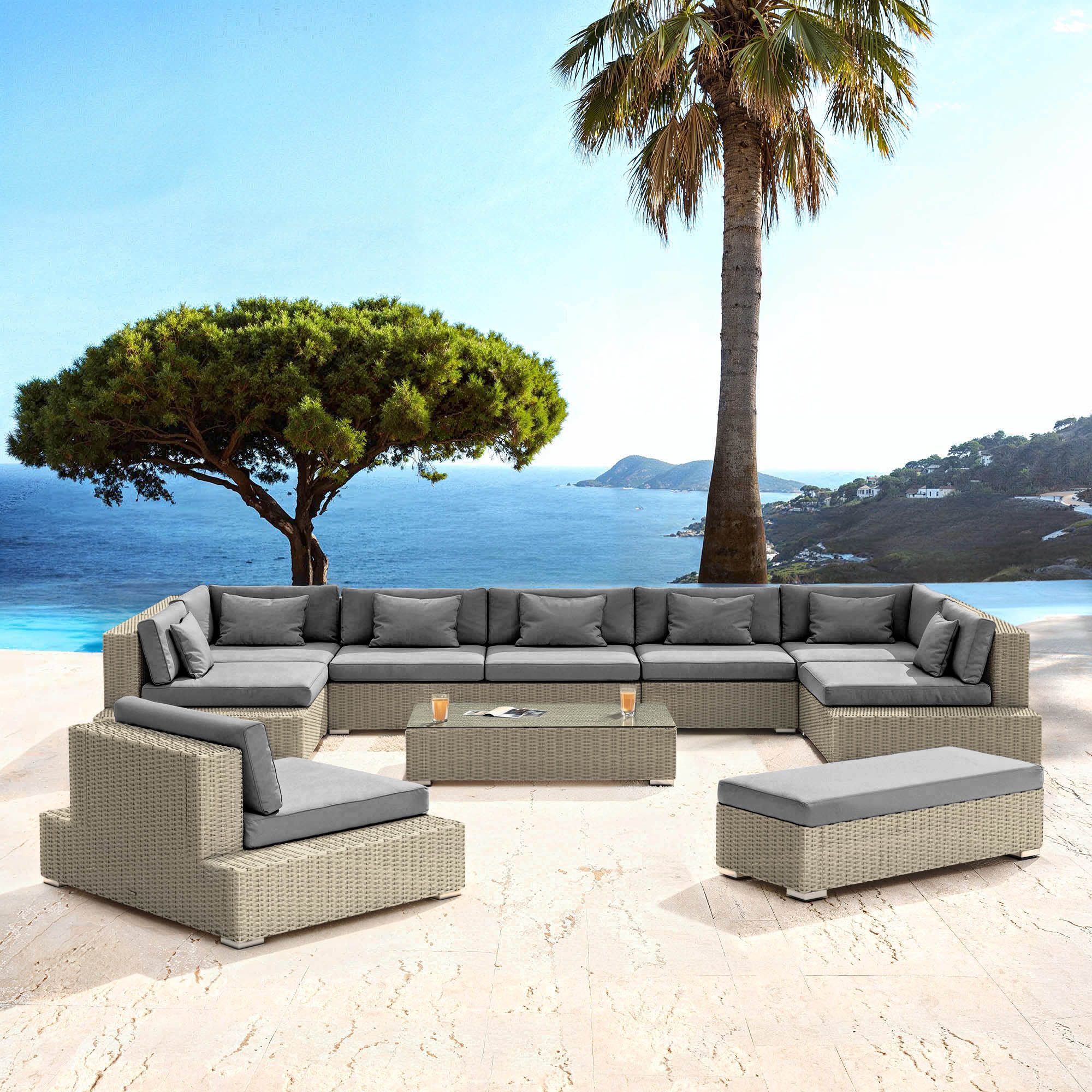 Salon de jardin Palma - 9 places
