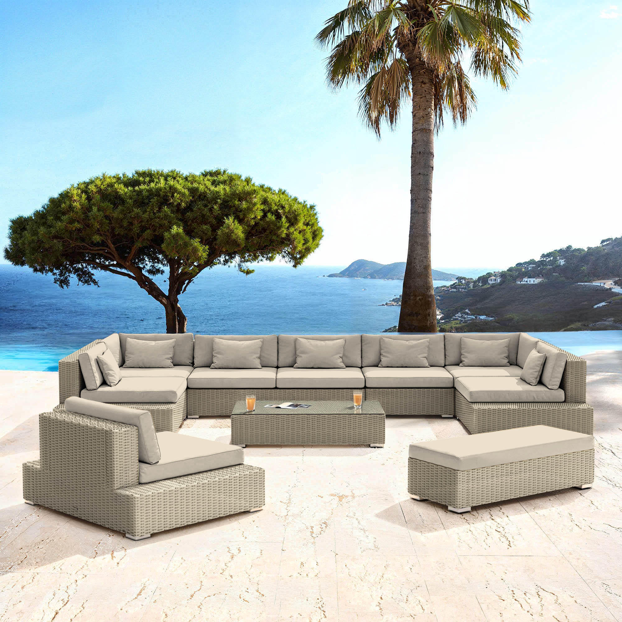 Salon de jardin Palma - 9 places