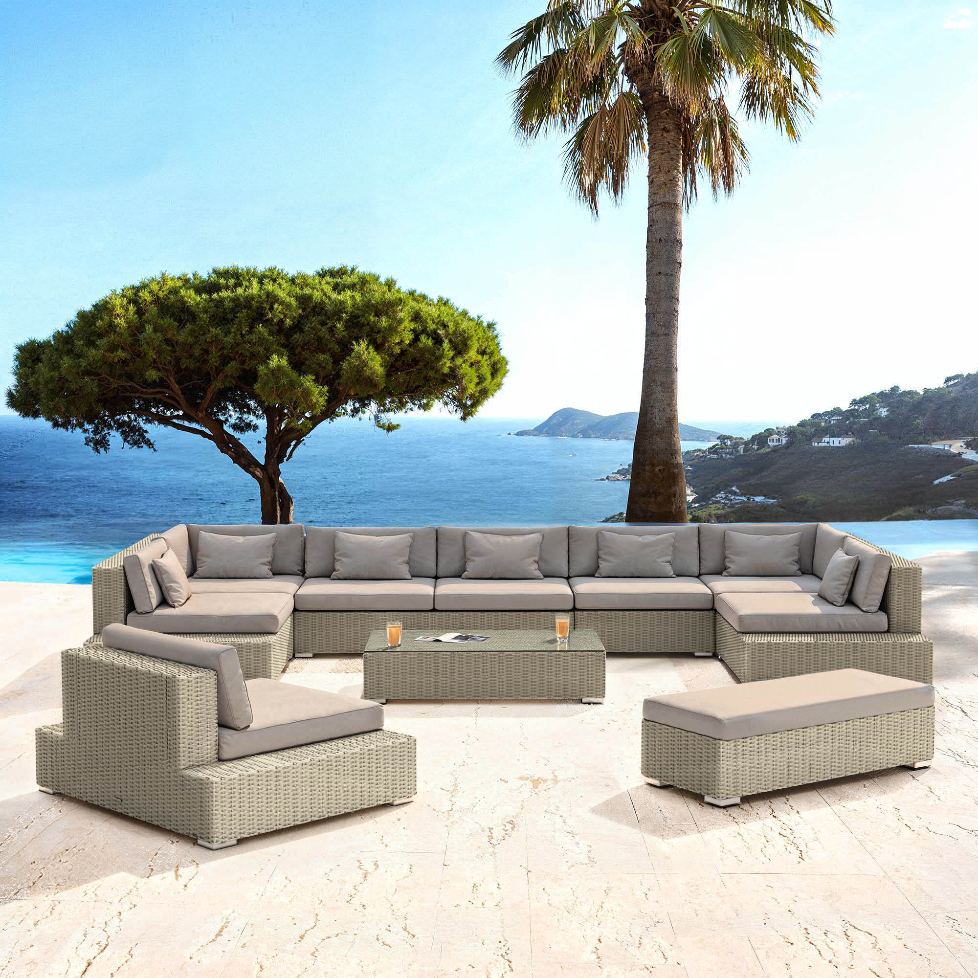 Salon de jardin Palma - 9 places