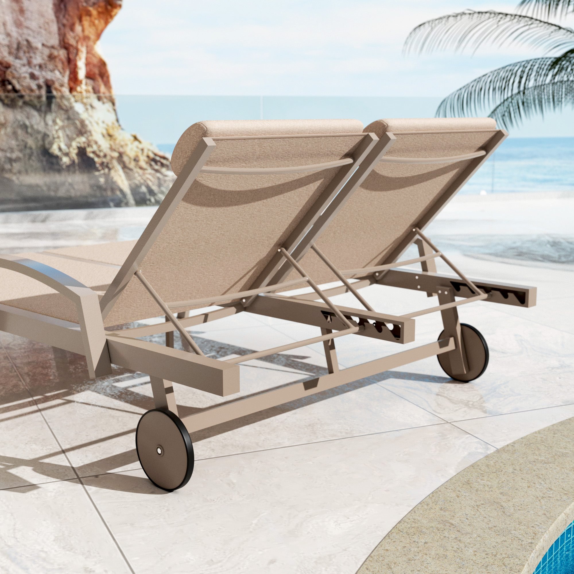 <tc>Pirae double sun lounger</tc>