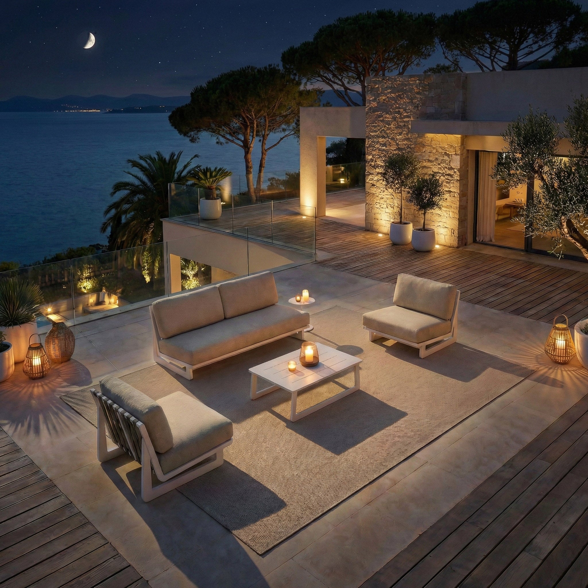 Conjunto de jardim Long Beach - 4 lugares