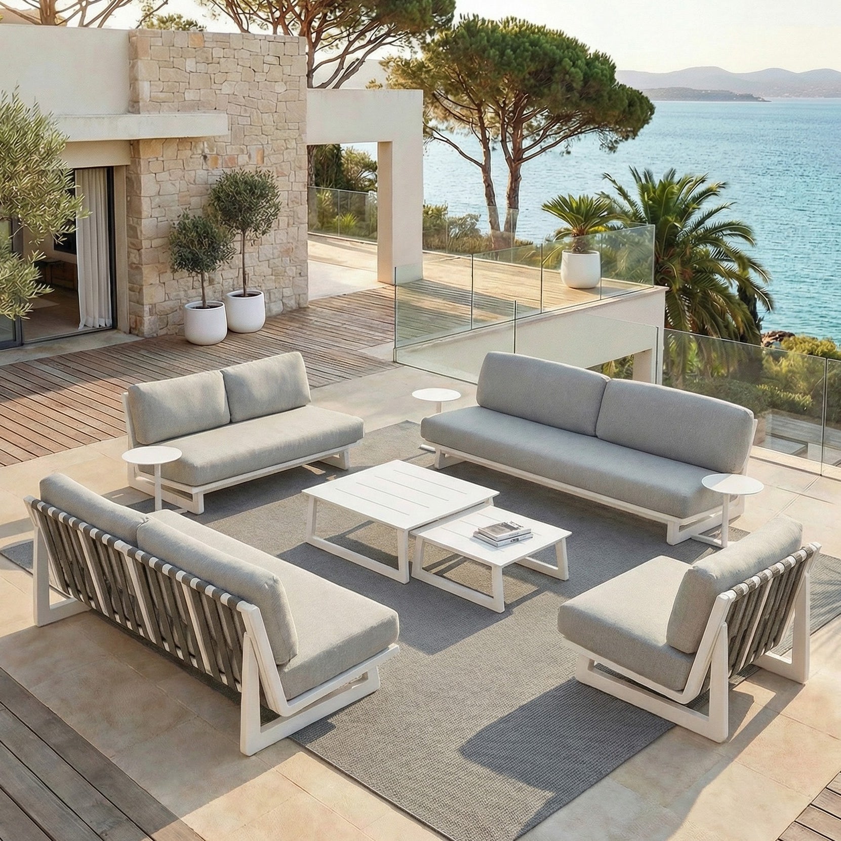 Conjunto de jardim Long Beach - 7 lugares