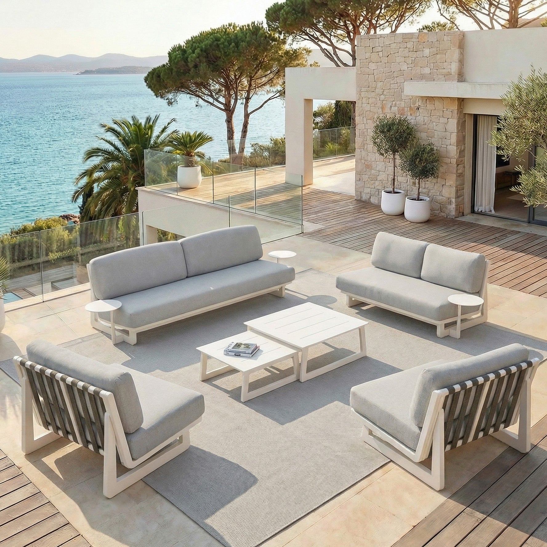 Conjunto de jardim Long Beach - 7 lugares