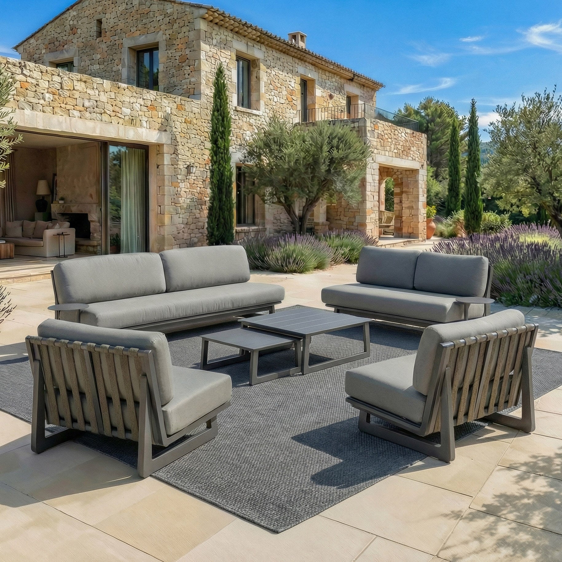 Conjunto de jardim Long Beach - 7 lugares