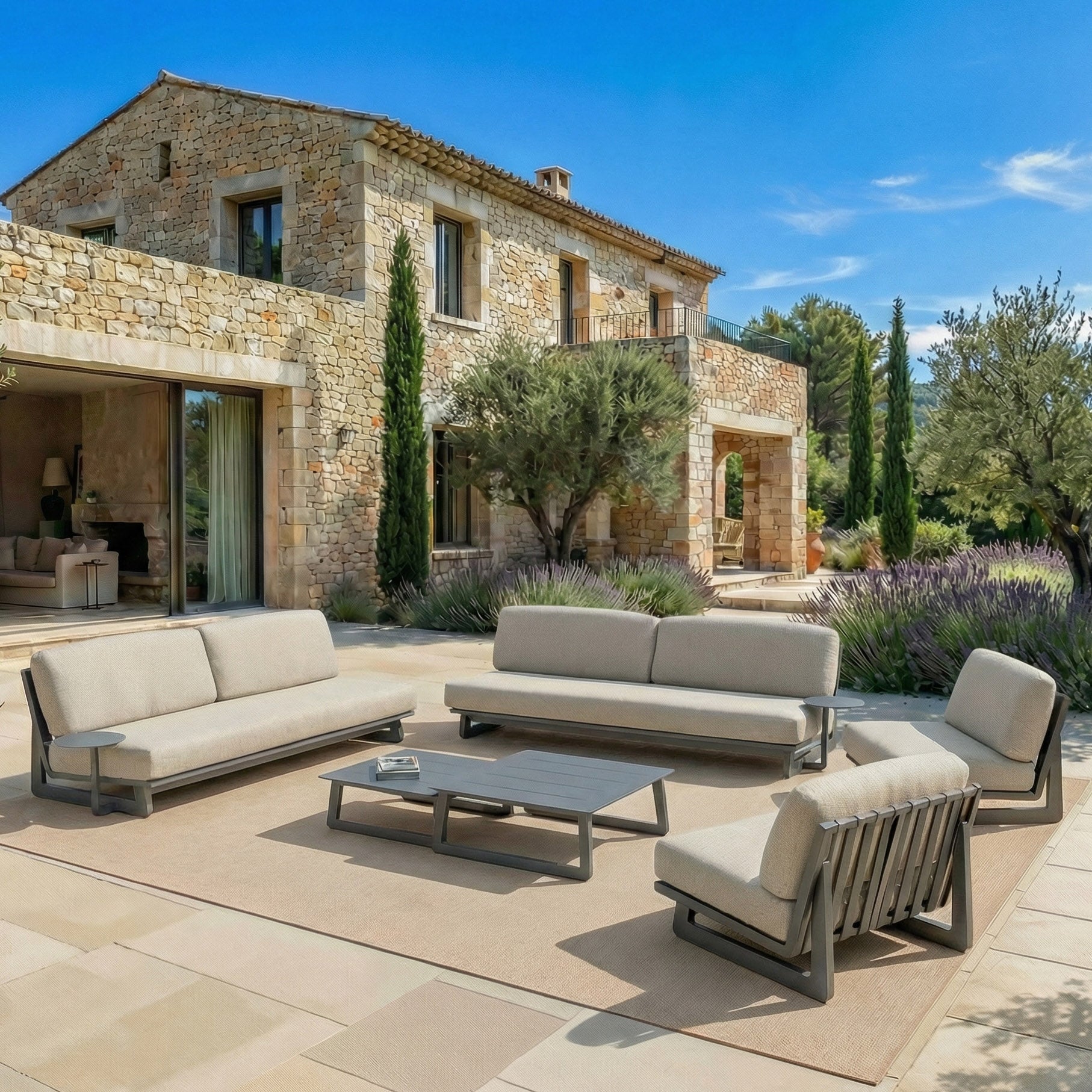 Conjunto de jardim Long Beach - 8 lugares