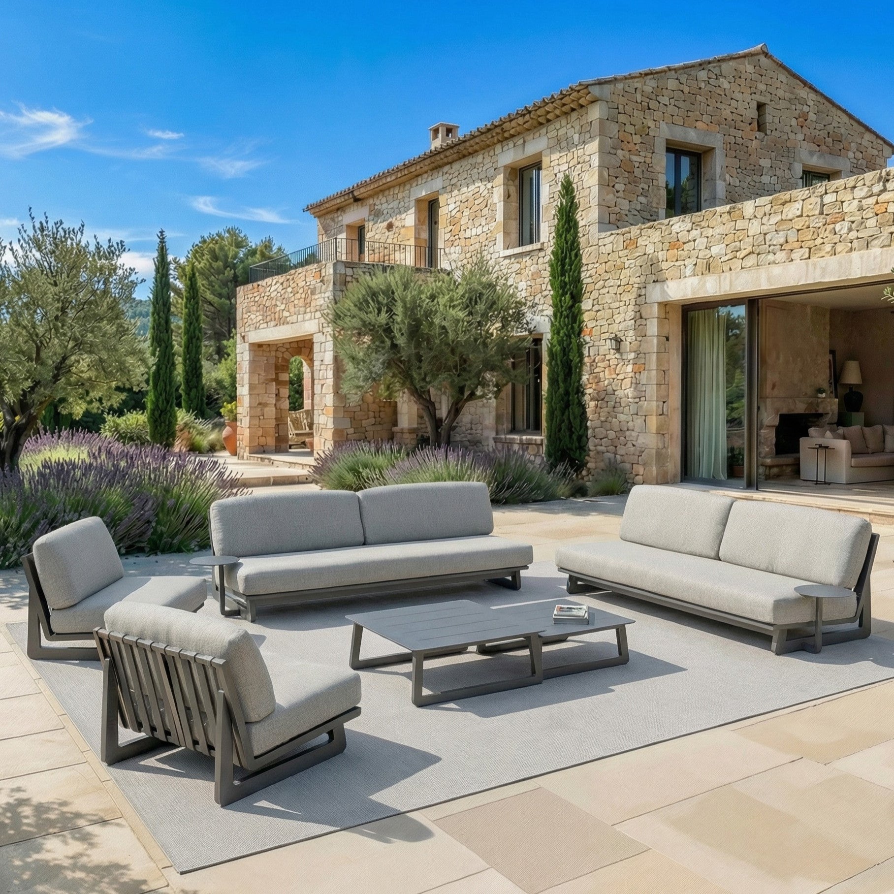 Conjunto de jardim Long Beach - 8 lugares