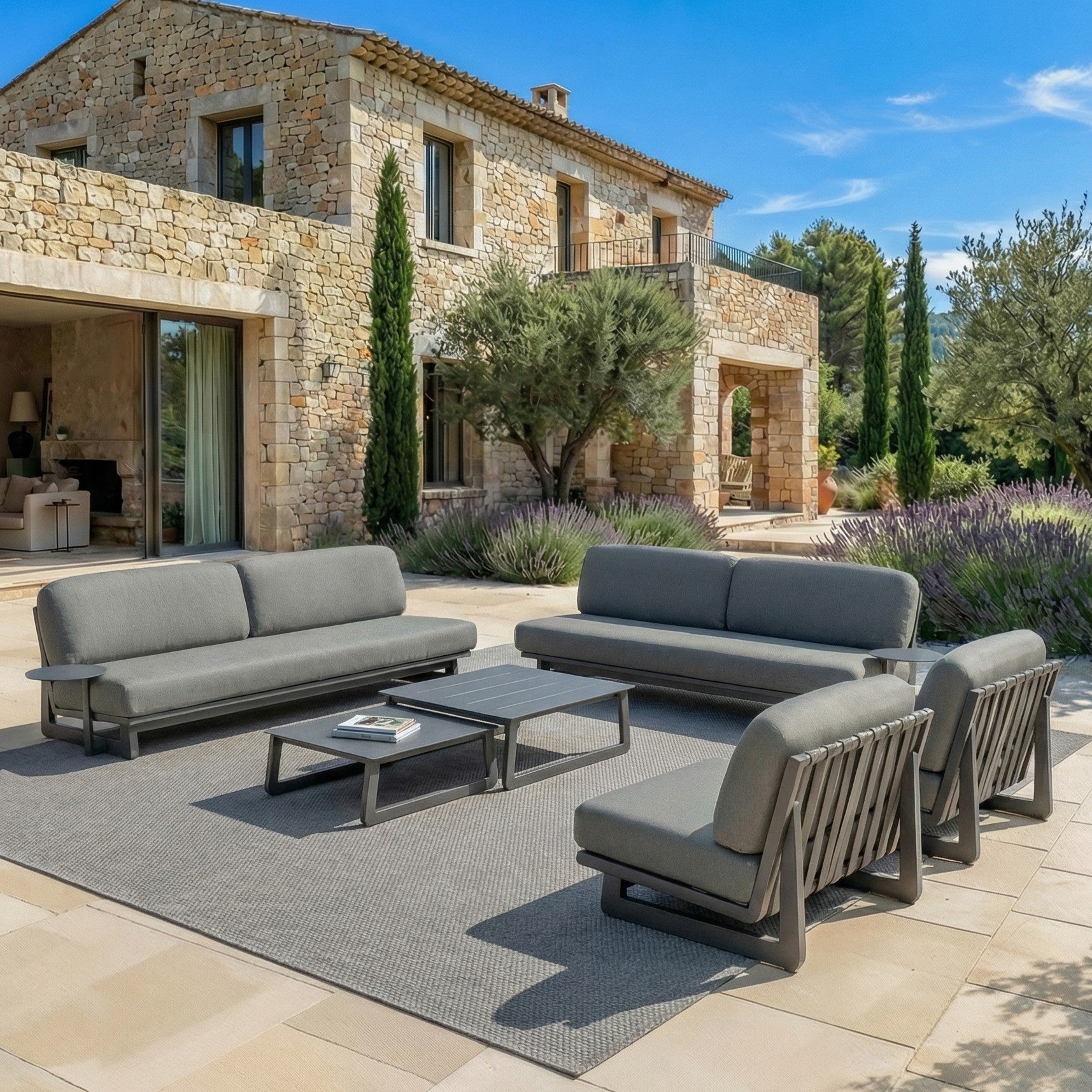 Conjunto de jardim Long Beach - 8 lugares