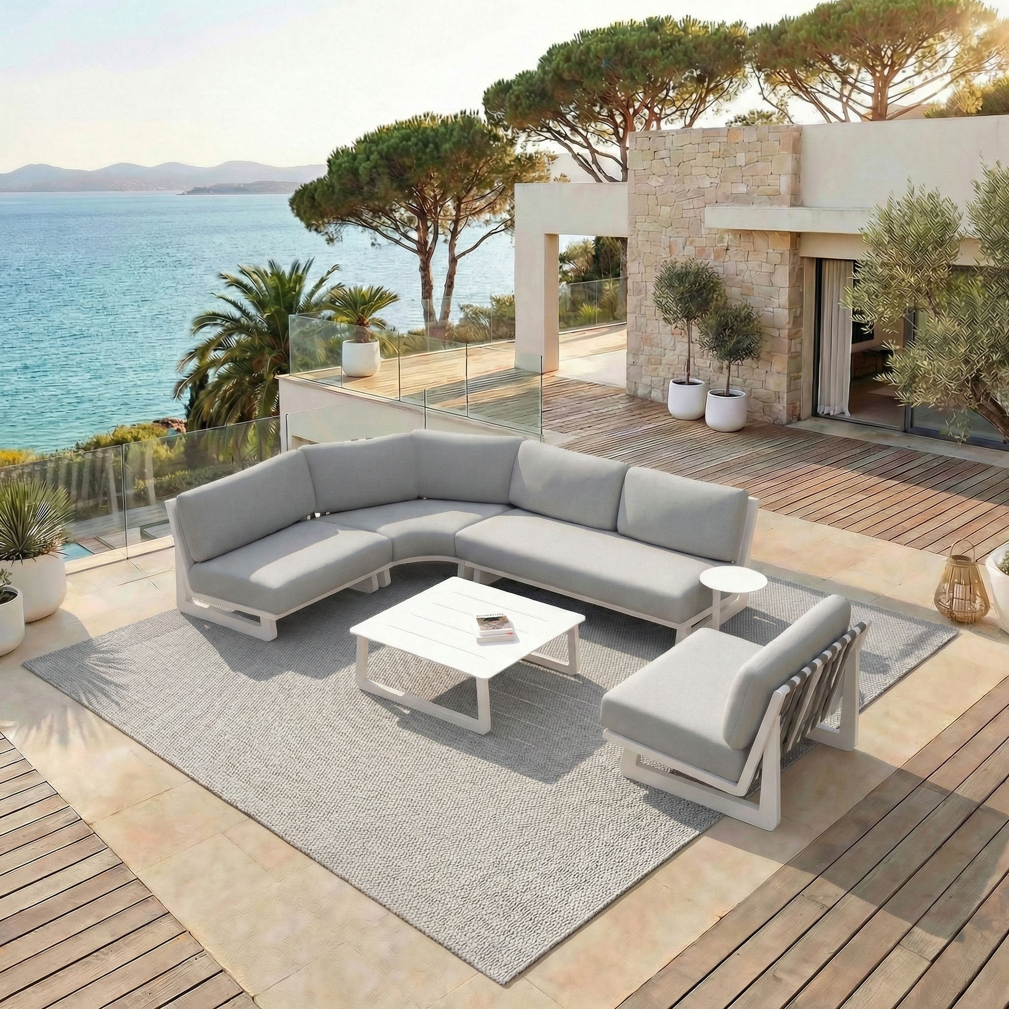 Conjunto de jardim de canto Long Beach - 5 lugares