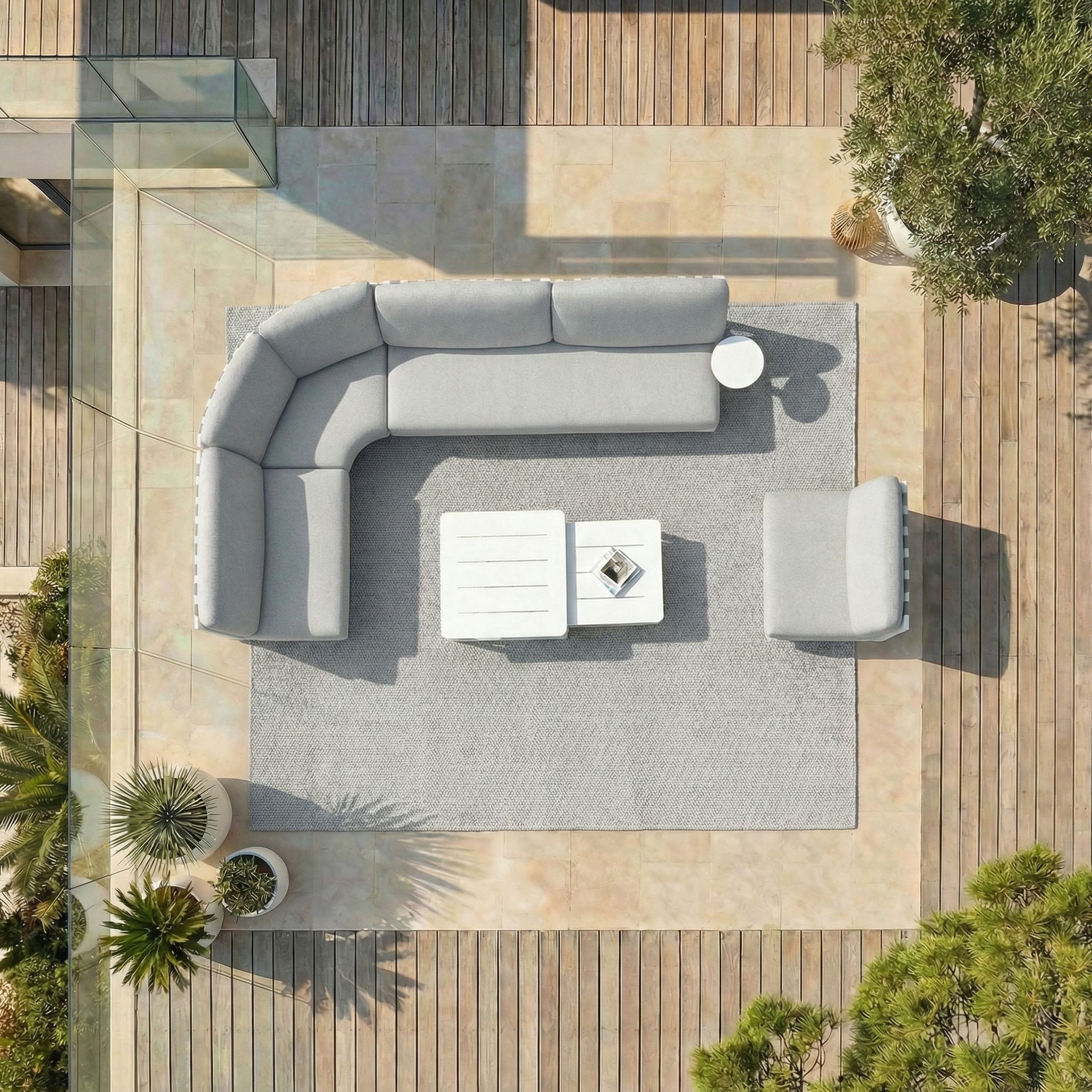 Conjunto de jardim de canto Long Beach - 5 lugares